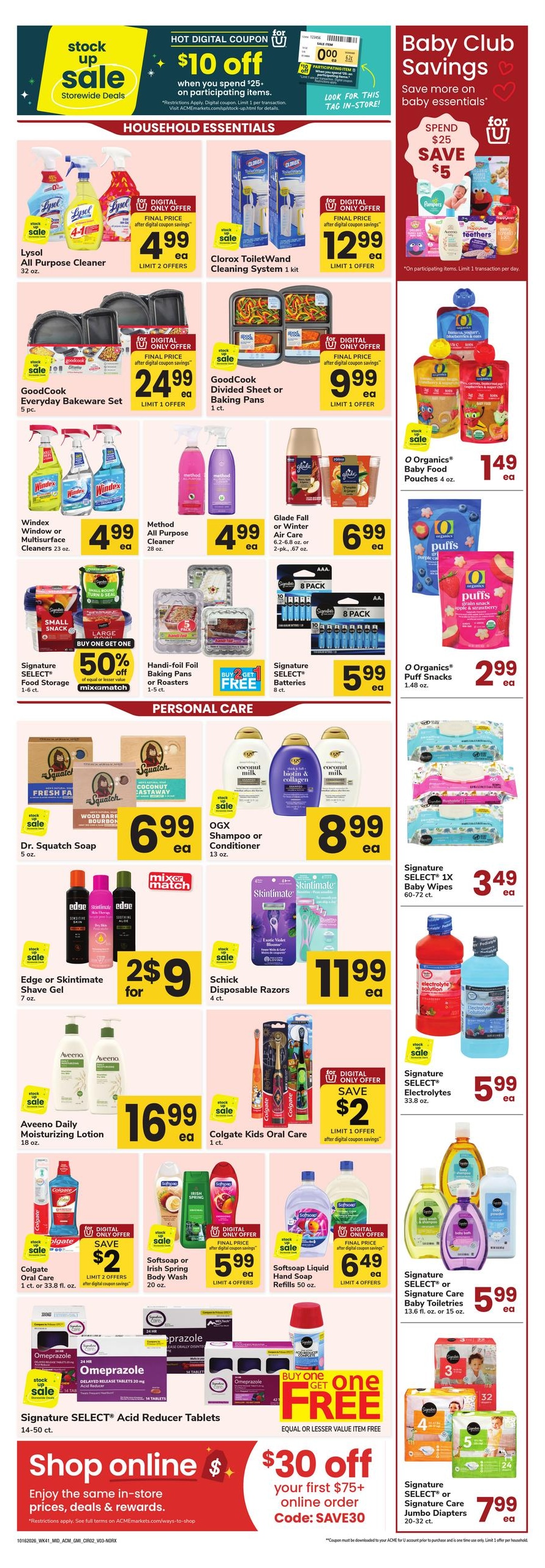 Acme Markets (Ansonia Area, CT) Health, Home & Beauty Weekly Ad October 16 - 29, 2026