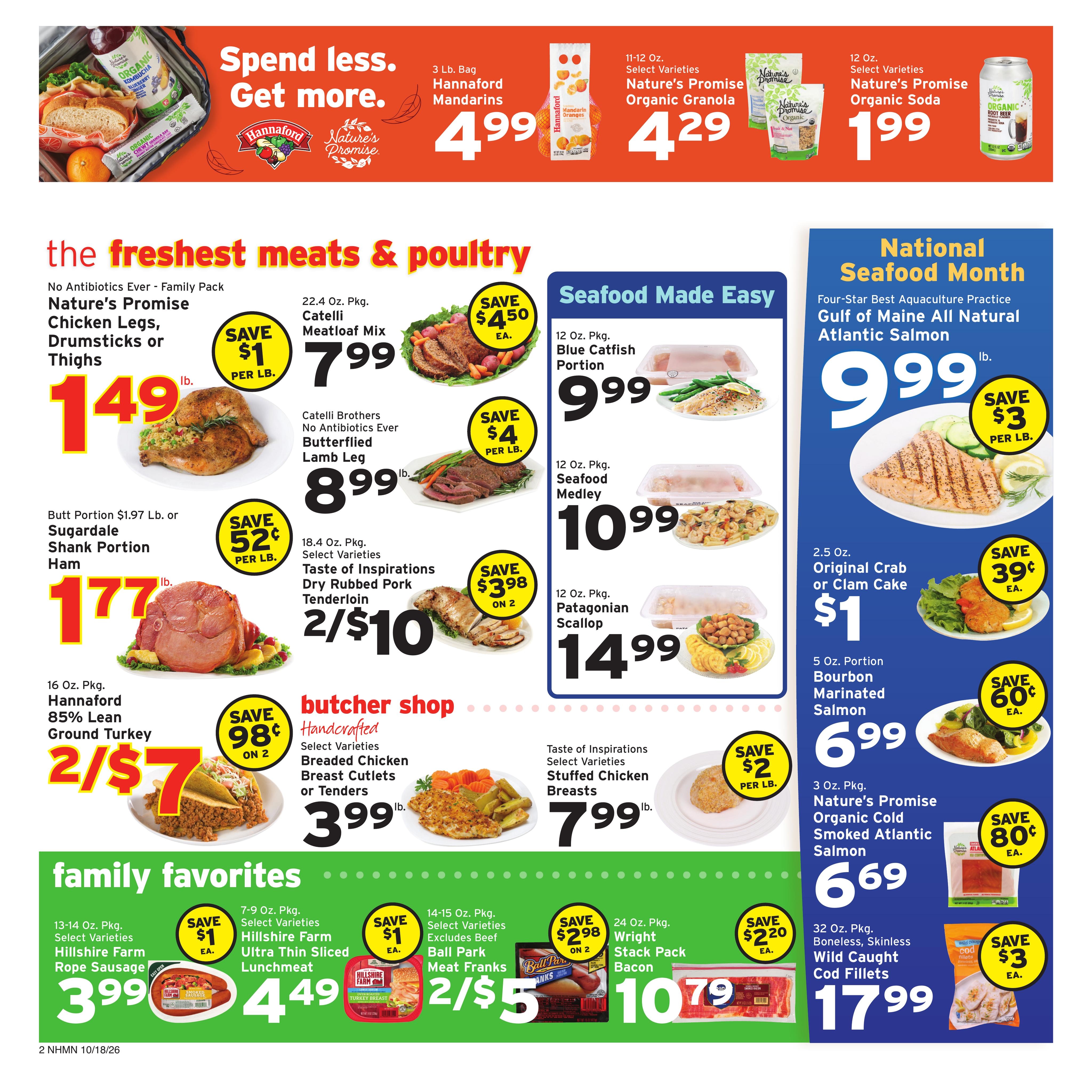 Hannaford (Concord Area, NH) Week 43 Flyer for Flipp Weekly Ad October 18 - 24, 2026