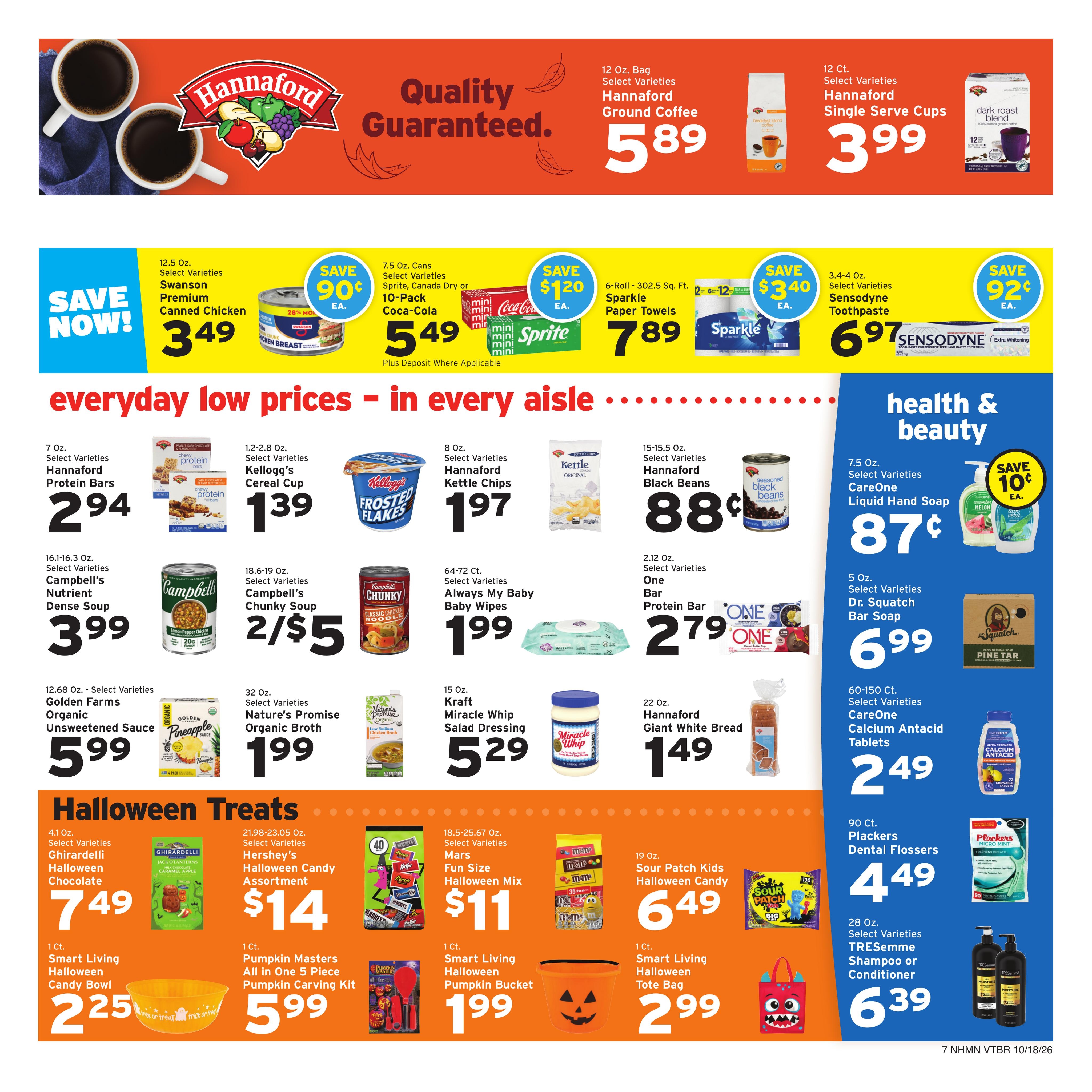 Hannaford (Methuen Area, MA) Week 43 Flyer for Flipp Weekly Ad October 18 - 24, 2026