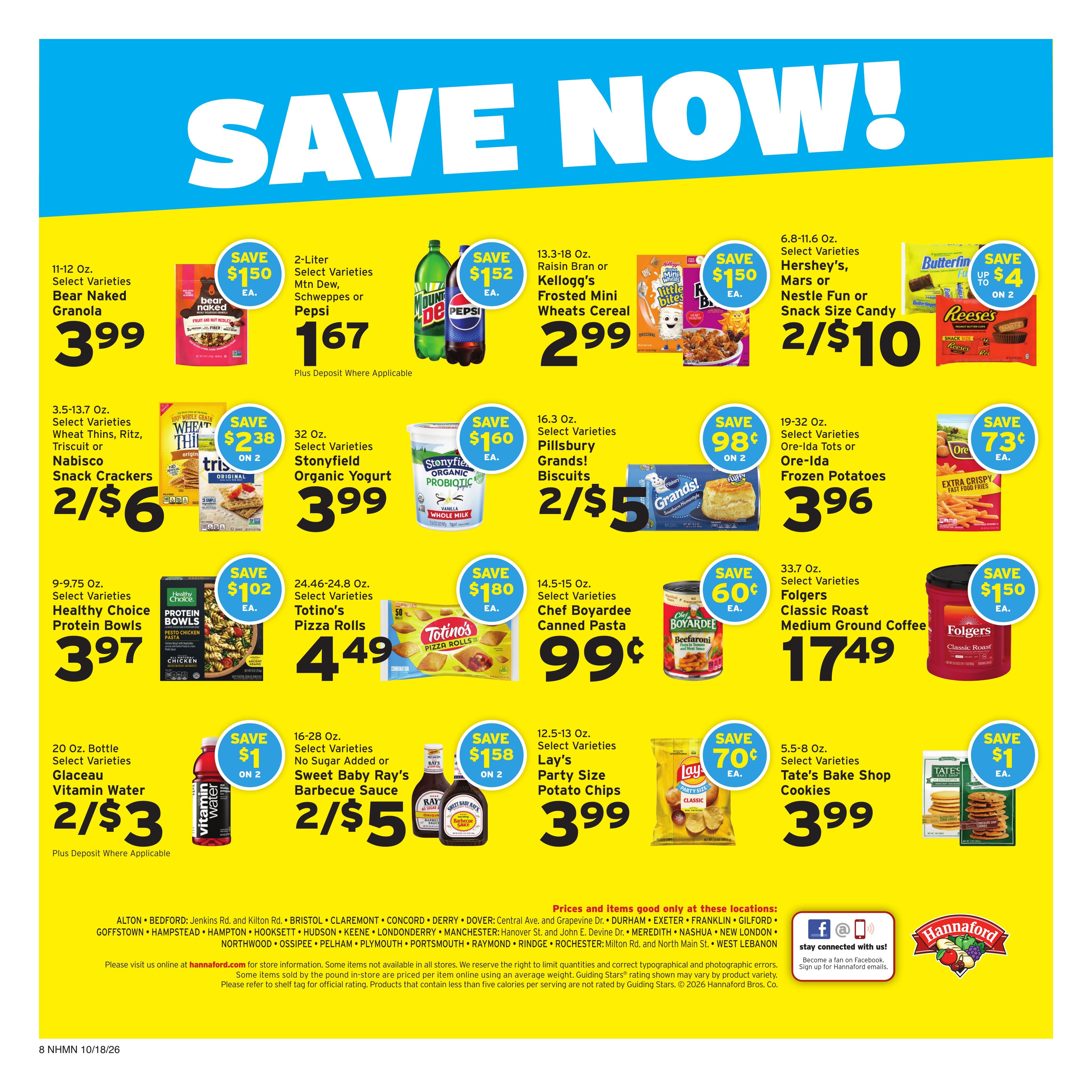 Hannaford (Concord Area, NH) Week 43 Flyer for Flipp Weekly Ad October 18 - 24, 2026
