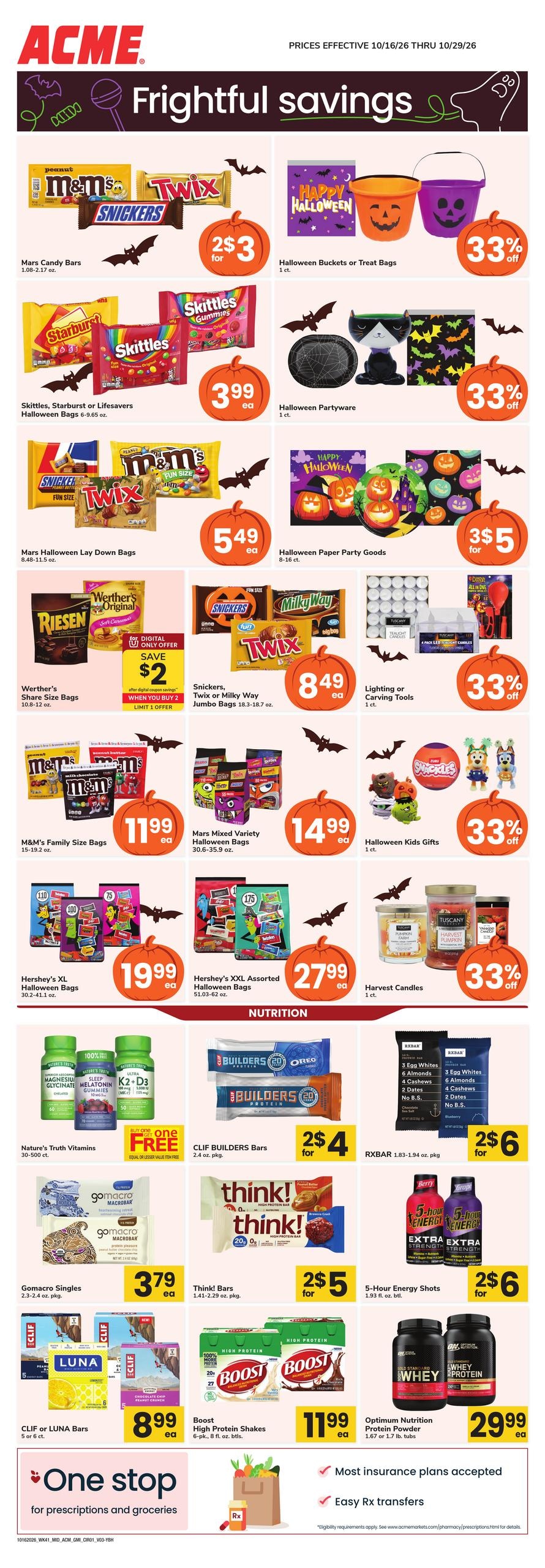 Acme Markets (Beacon Falls Area, CT) Health, Home & Beauty Weekly Ad October 16 - 29, 2026