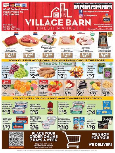 Village Barn Fresh Market Weekly Ad October 16 - 22, 2026