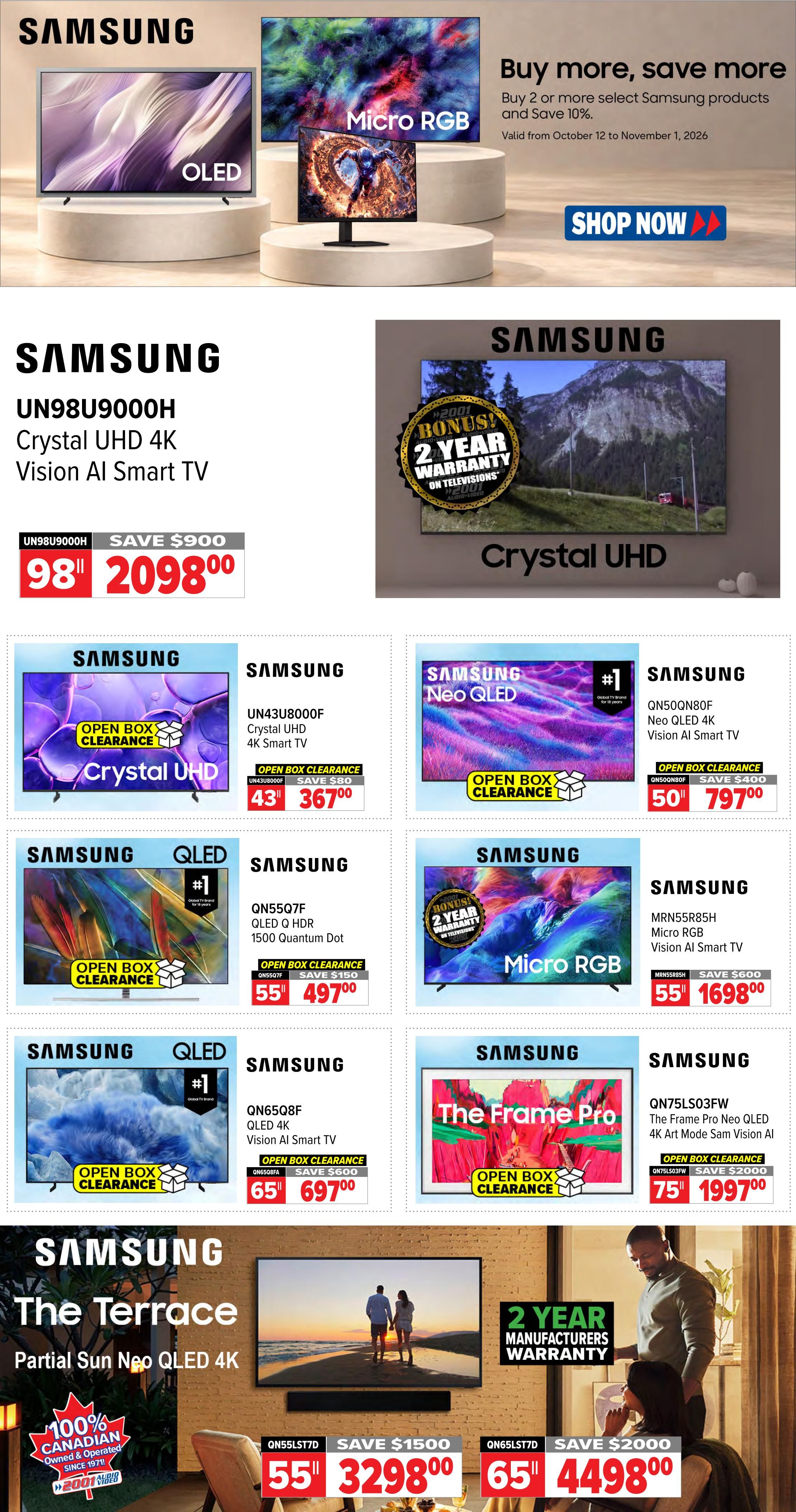 2001 Audio Video Flyer October 16 to 22