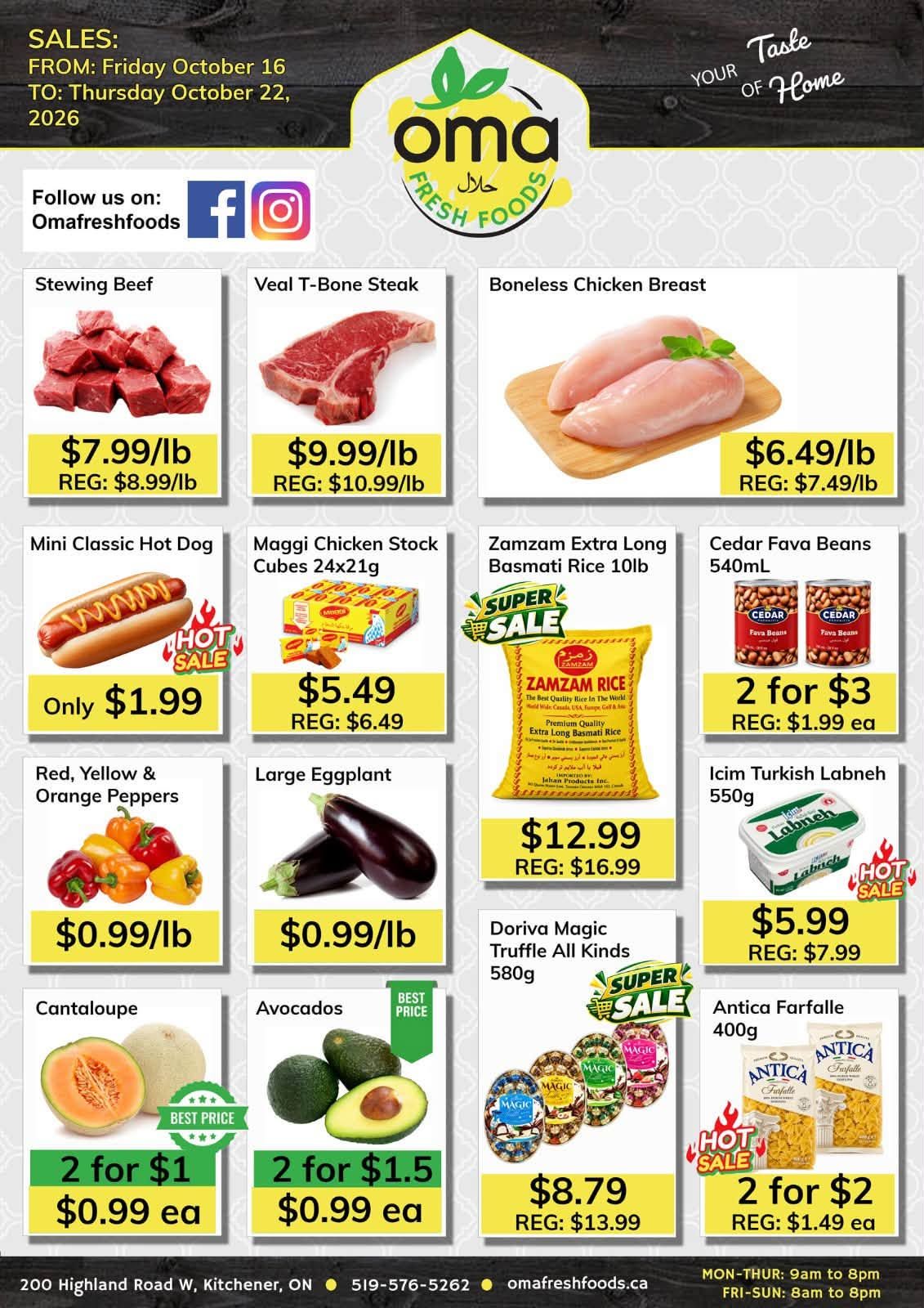 Oma Fresh Foods Flyer October 16 to 22