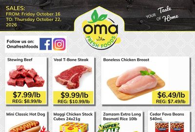 Oma Fresh Foods Flyer October 16 to 22