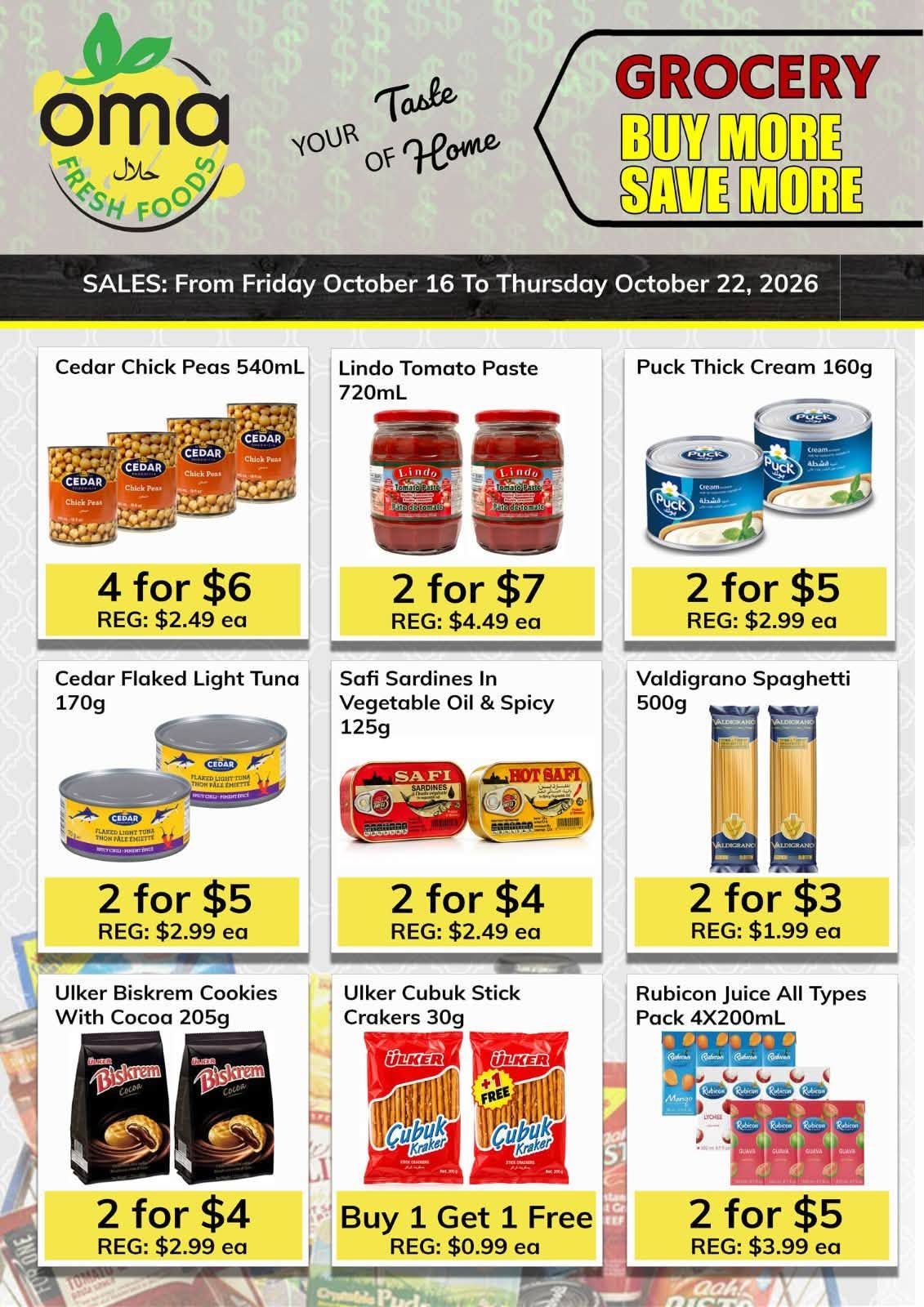 Oma Fresh Foods Flyer October 16 to 22