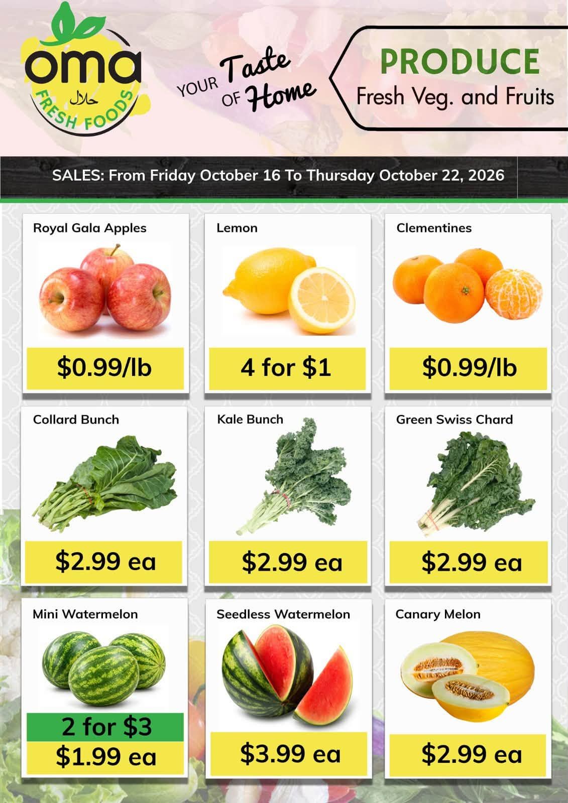 Oma Fresh Foods Flyer October 16 to 22