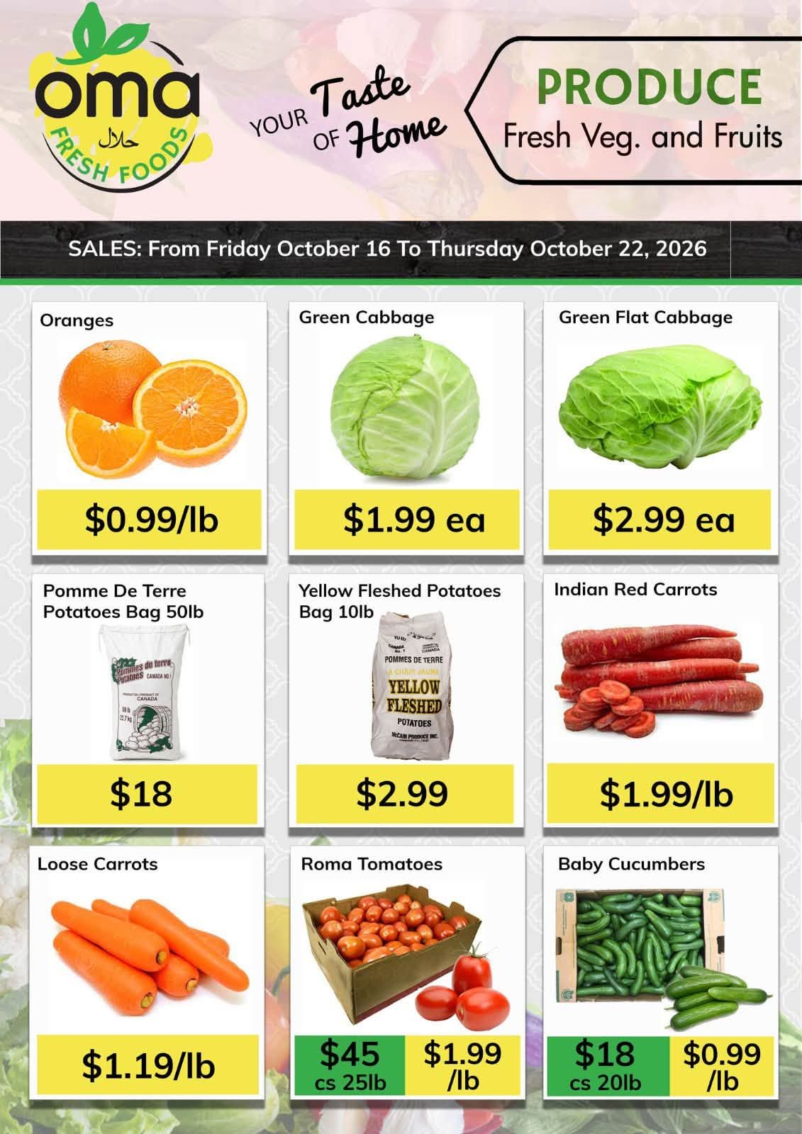 Oma Fresh Foods Flyer October 16 to 22