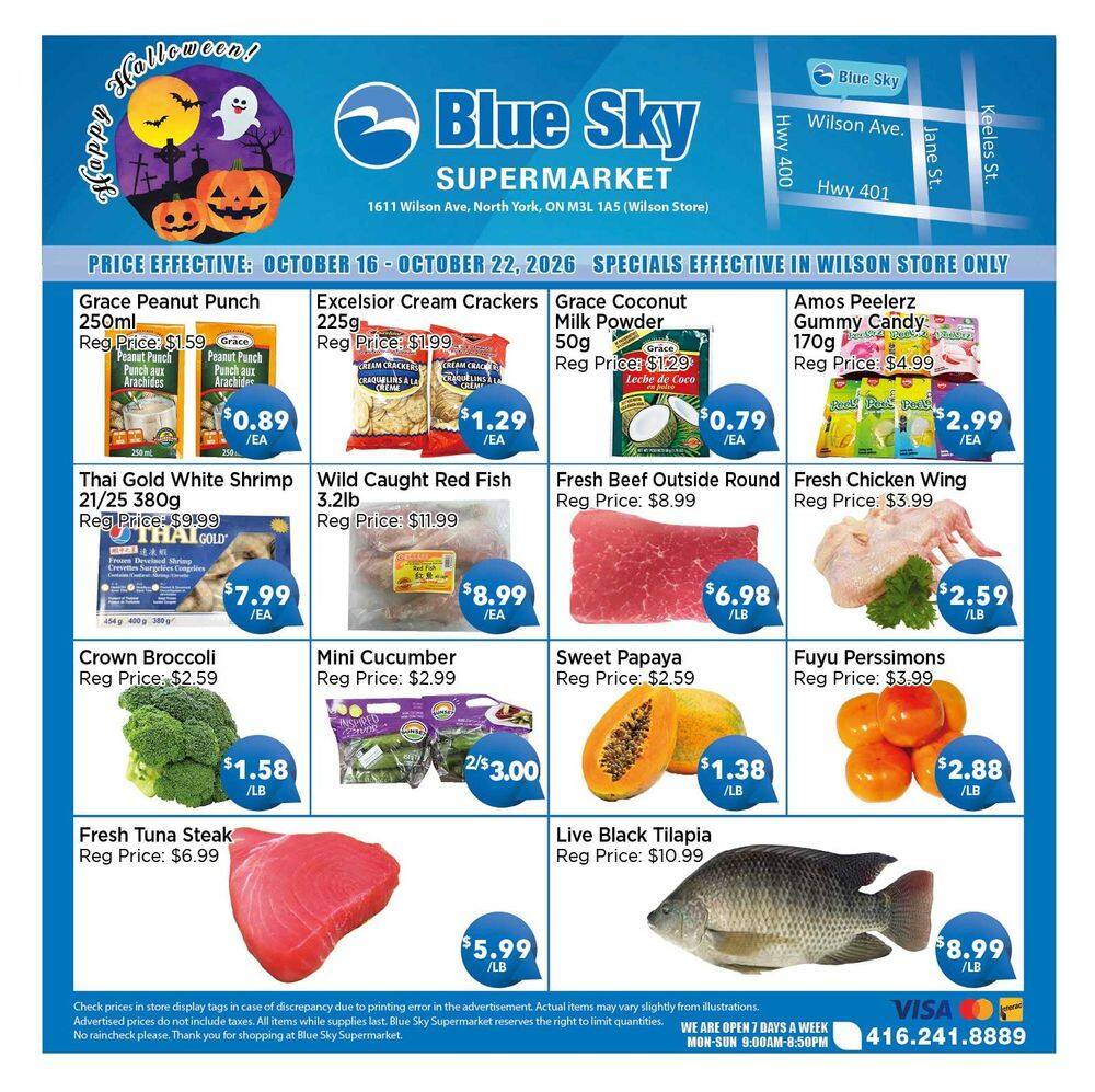 Blue Sky Supermarket (North York) Flyer October 16 to 22