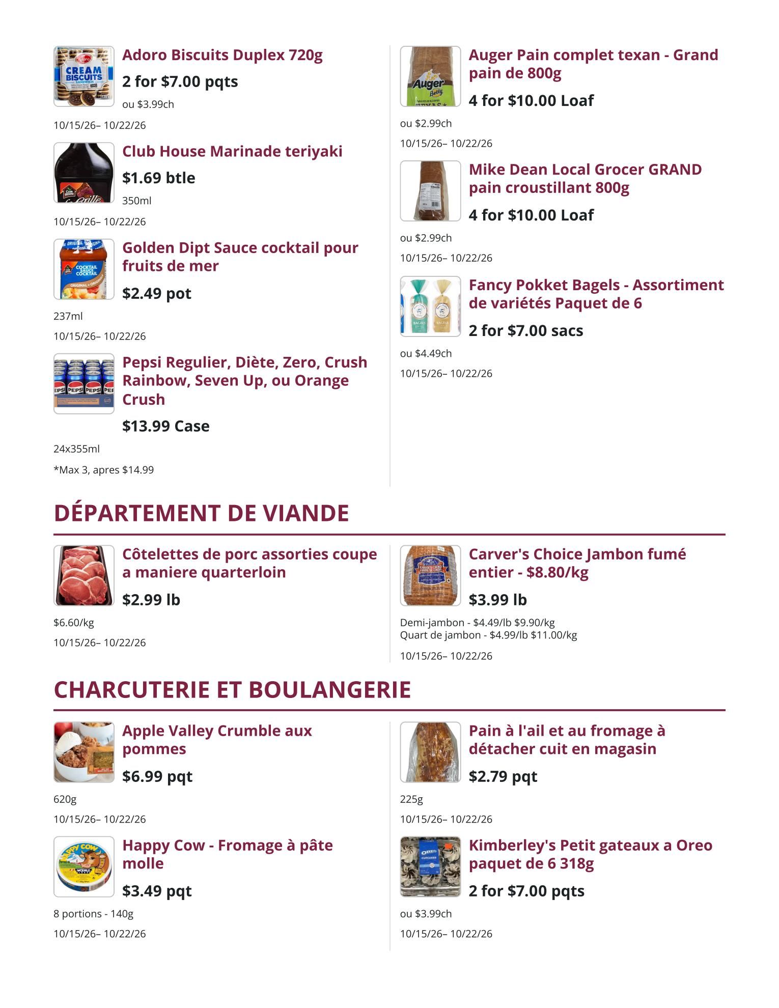Mike Dean Local Grocer Flyer October 15 to 22