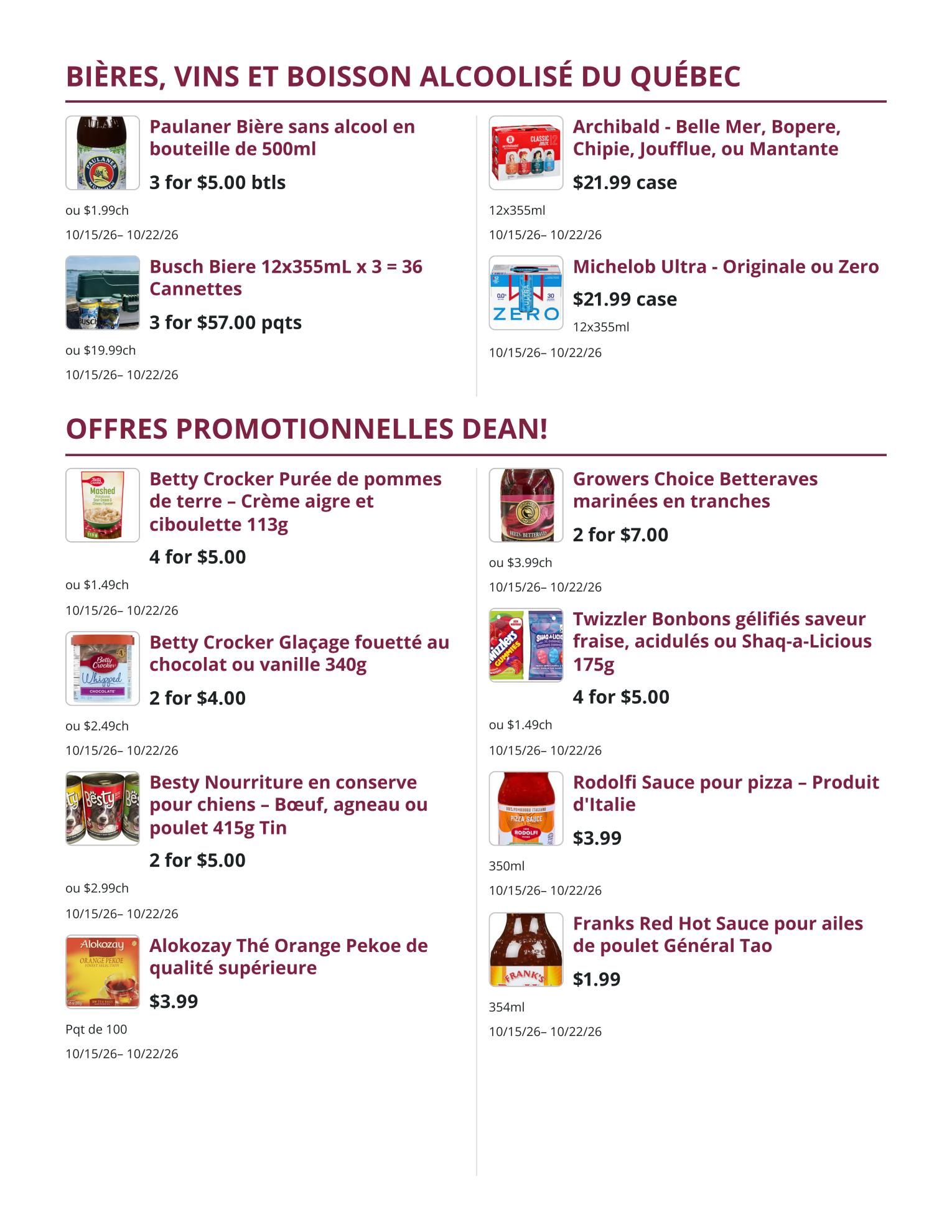 Mike Dean Local Grocer Flyer October 15 to 22