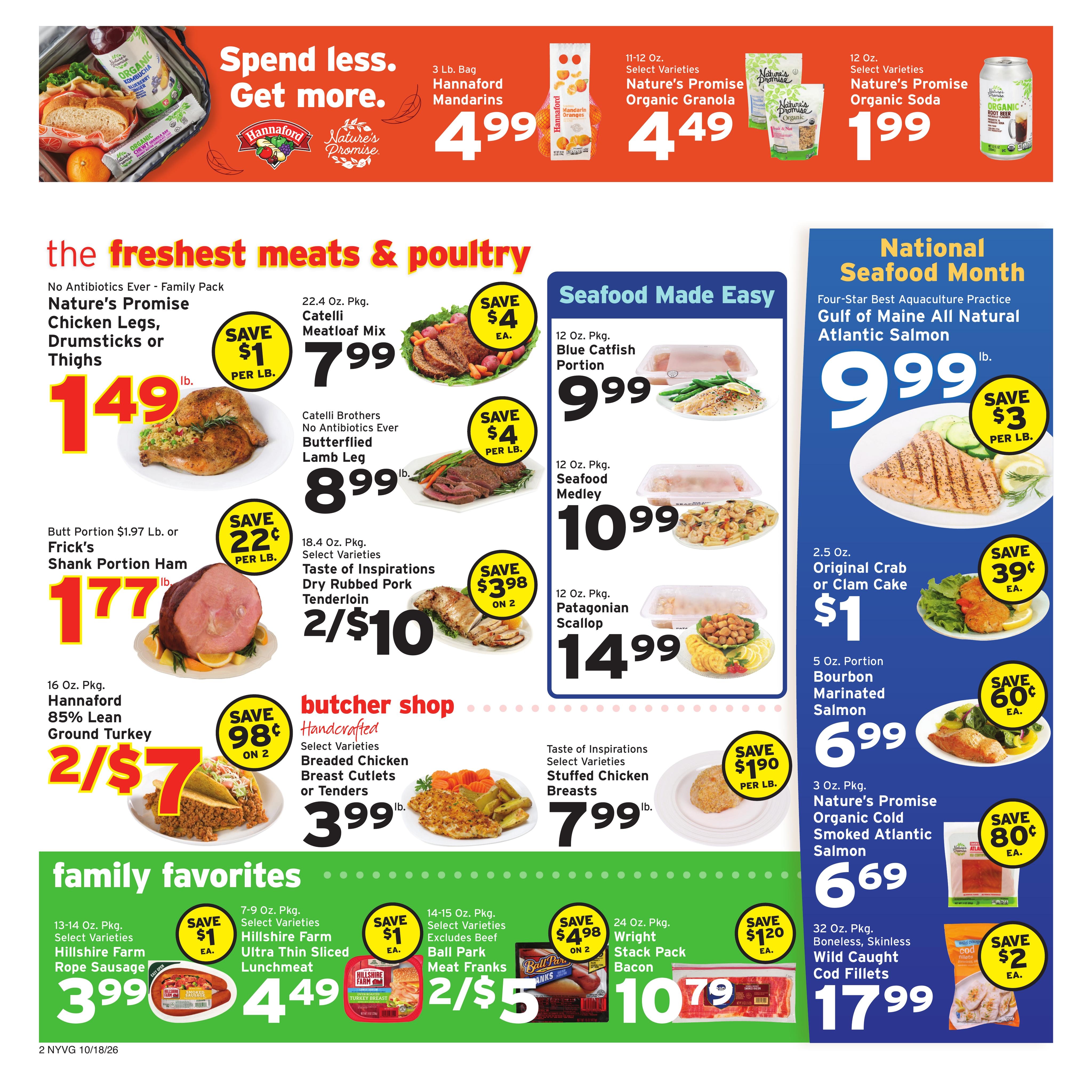 Hannaford (Pawling Area, NY) Week 43 Flyer for Flipp Weekly Ad October 18 - 24, 2026