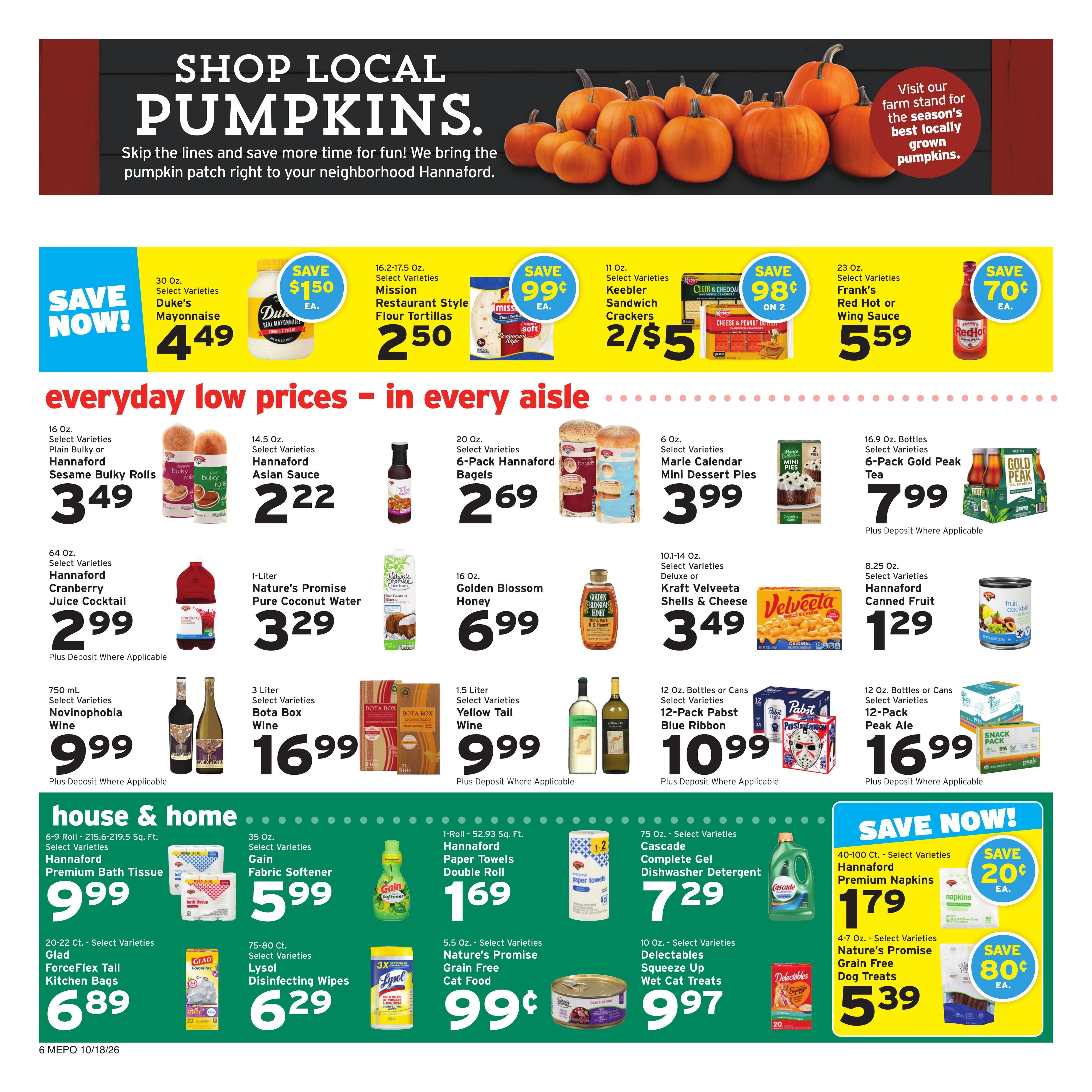 Hannaford (Portland Area, ME) Week 43 Flyer for Flipp Weekly Ad October 18 - 24, 2026