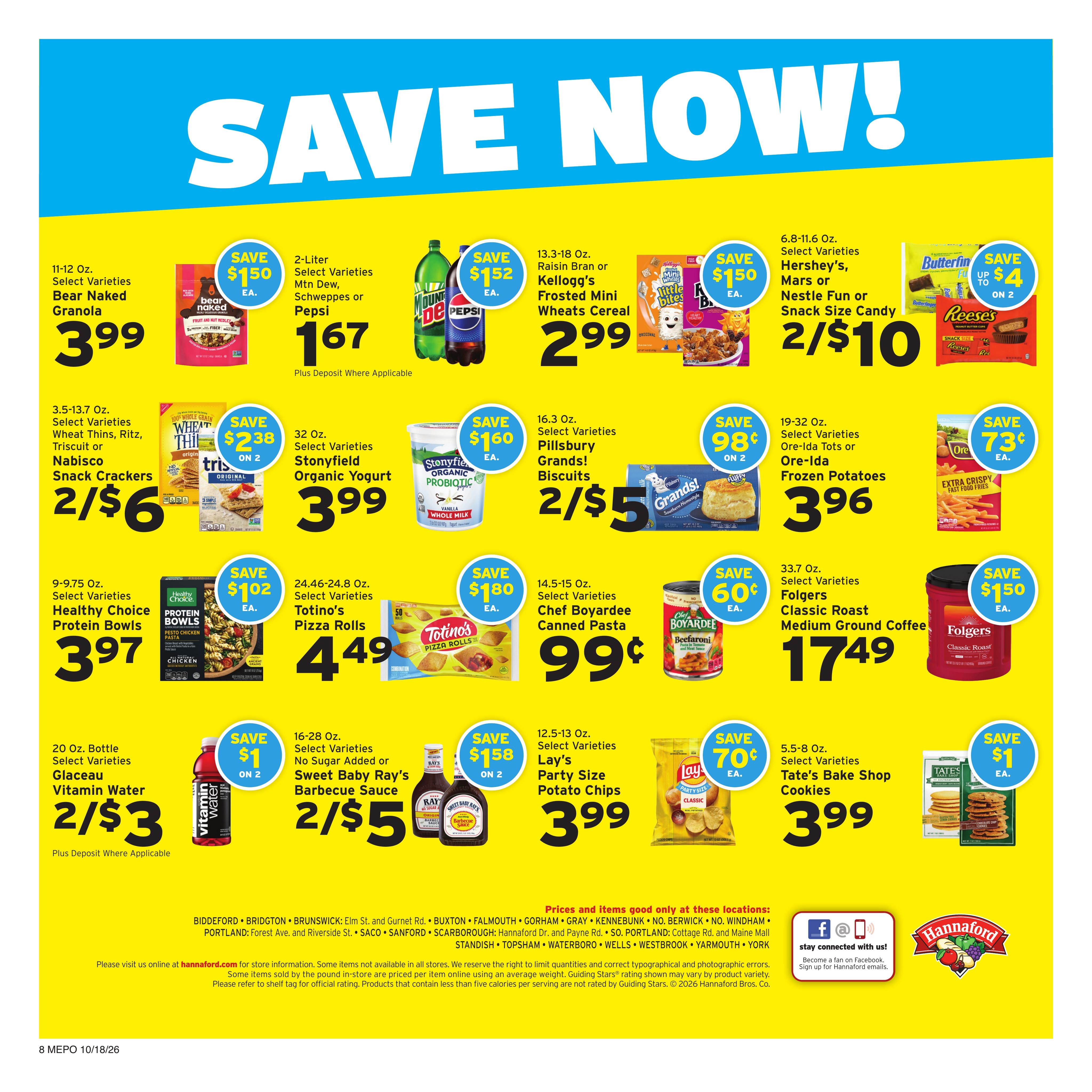 Hannaford (Portland Area, ME) Week 43 Flyer for Flipp Weekly Ad October 18 - 24, 2026