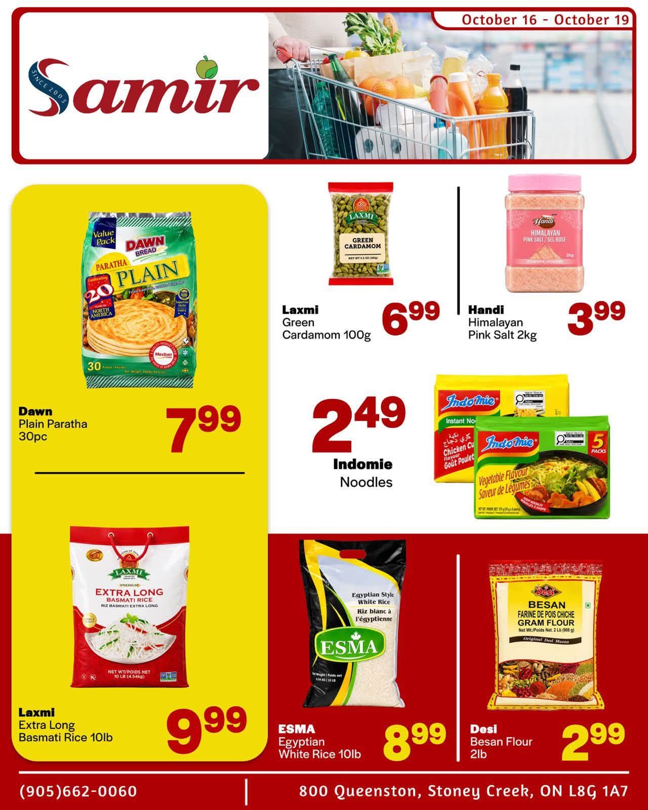 Samir Supermarket (Hamilton) Flyer October 16 to 19