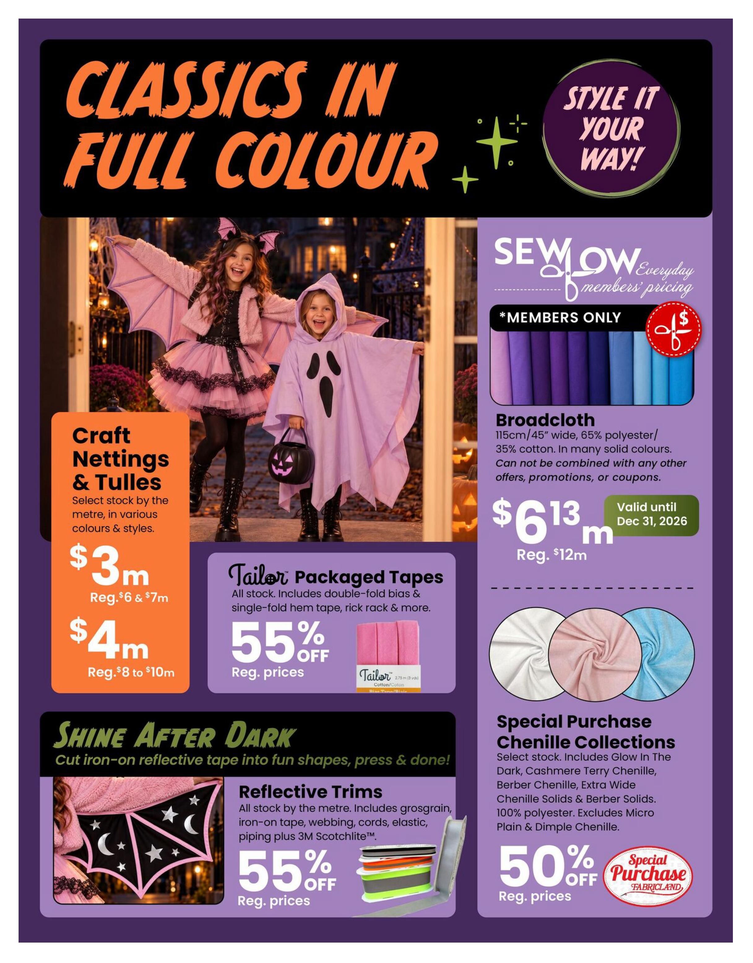 Fabricland (West) Flyer October 16 to 31
