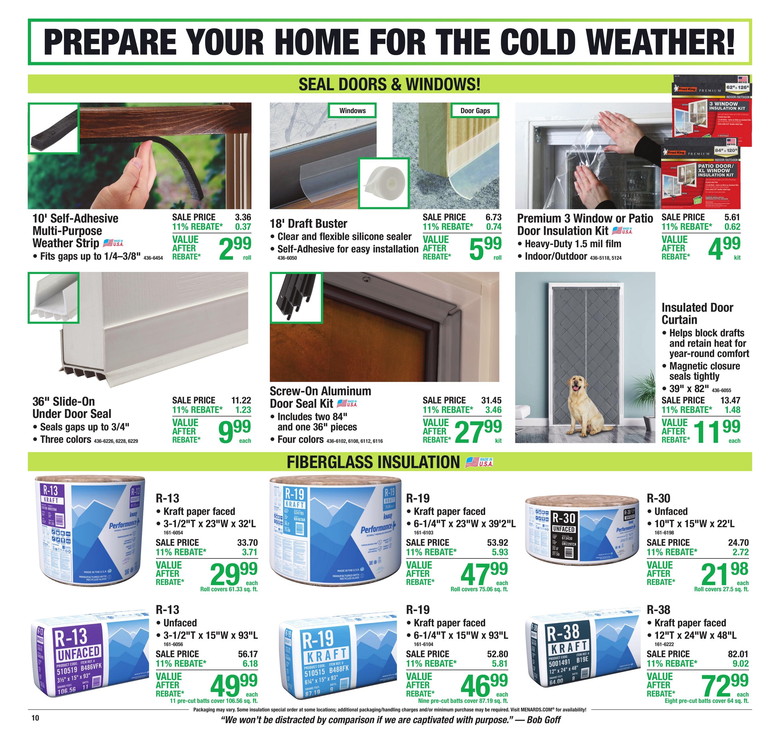 Menards (Goshen Area, IN) 11% Rebate Sale Weekly Ad October 7 - 18, 2026