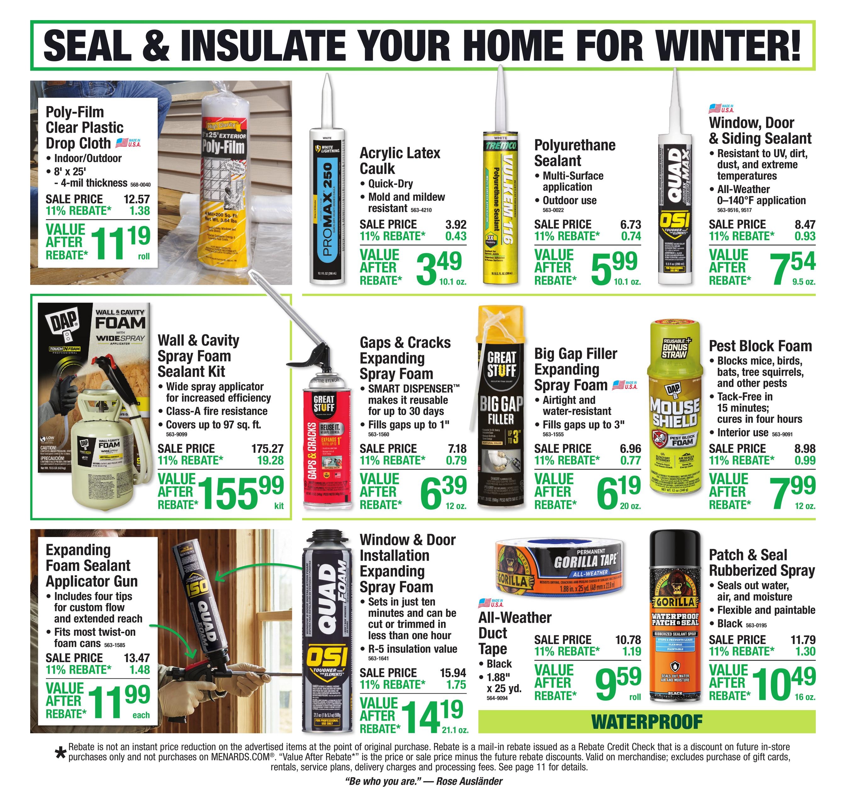 Menards (Goshen Area, IN) 11% Rebate Sale Weekly Ad October 7 - 18, 2026