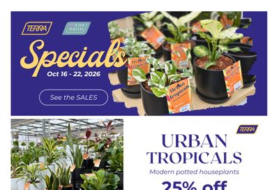 Terra Greenhouses Flyer October 16 to 22