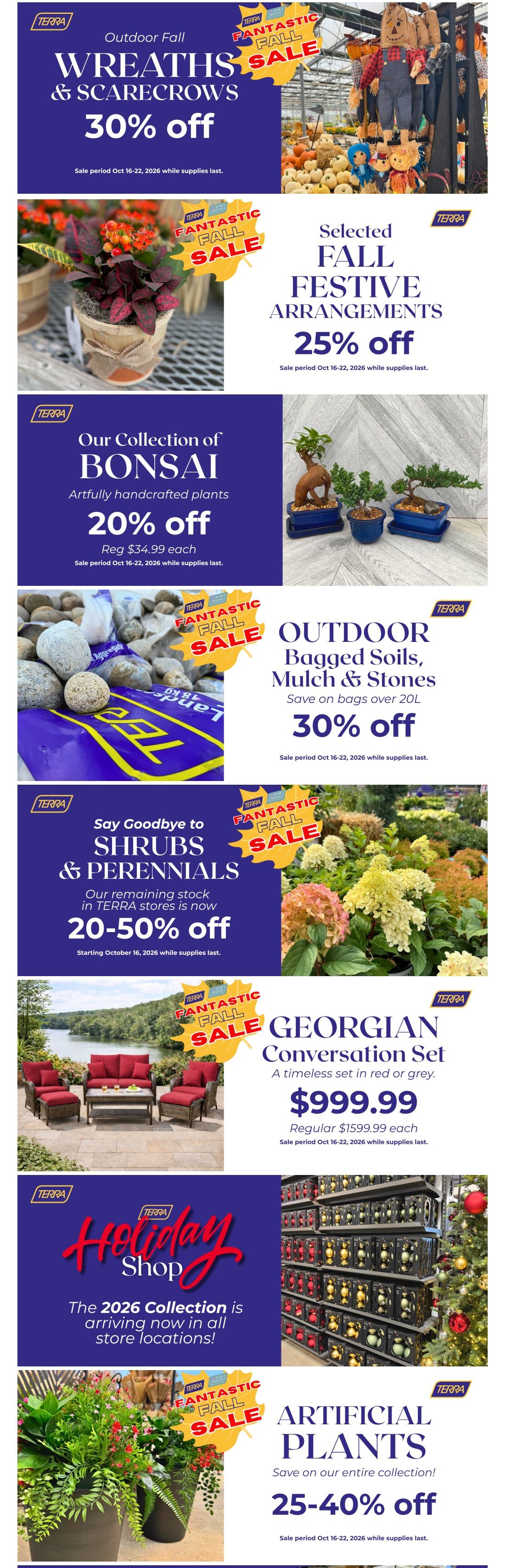 Terra Greenhouses Flyer October 16 to 22
