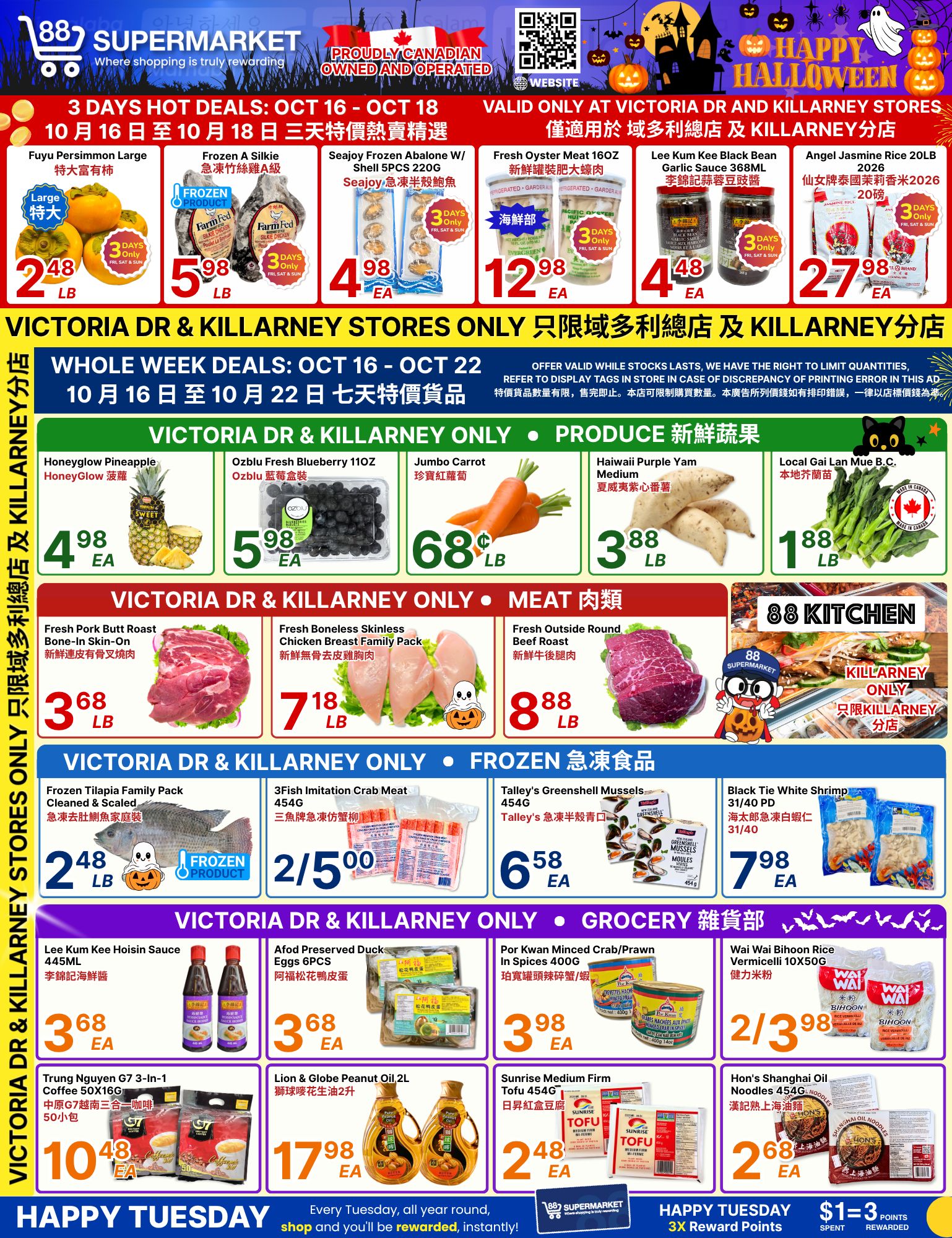 88 Supermarket Flyer October 16 to 22