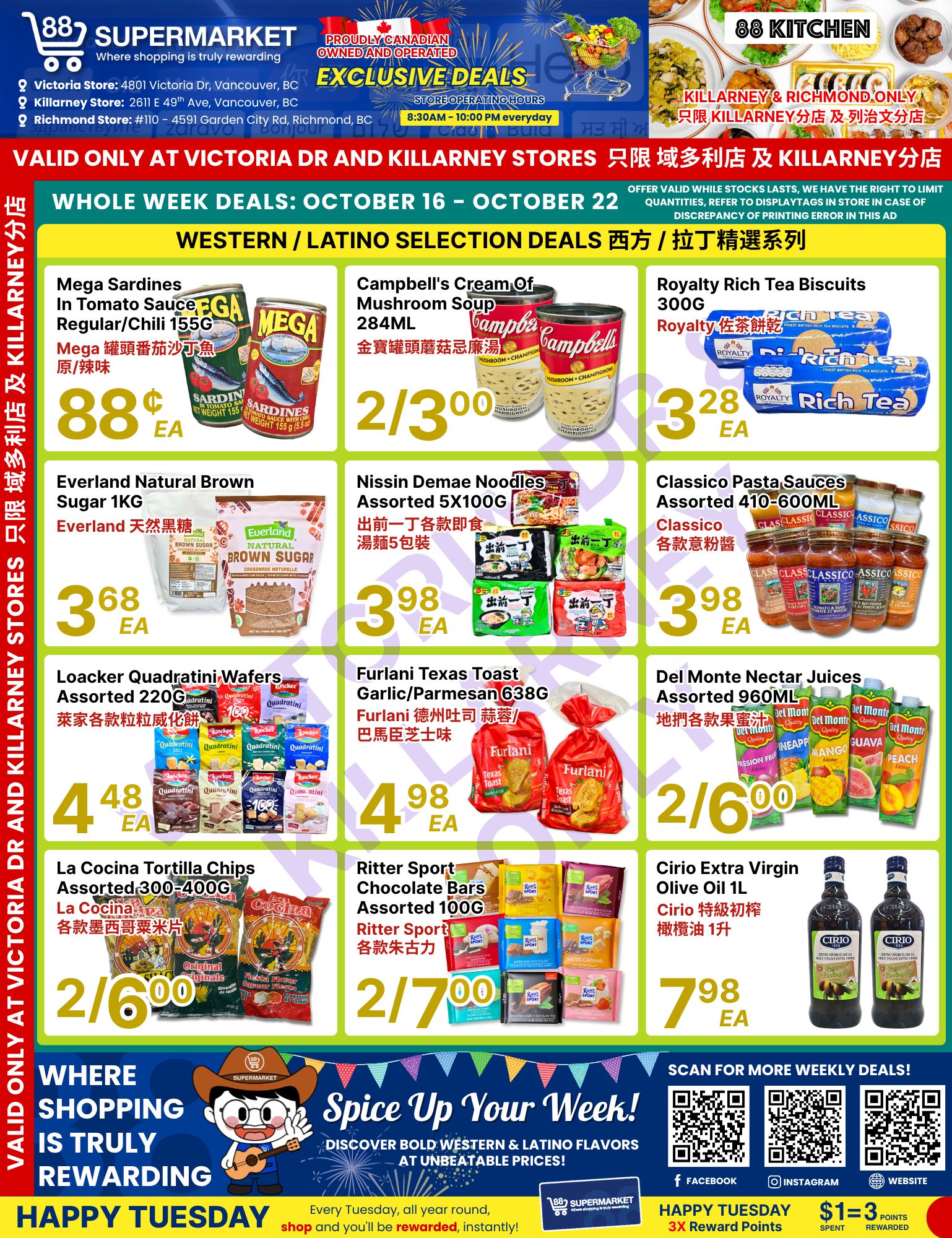 88 Supermarket Flyer October 16 to 22