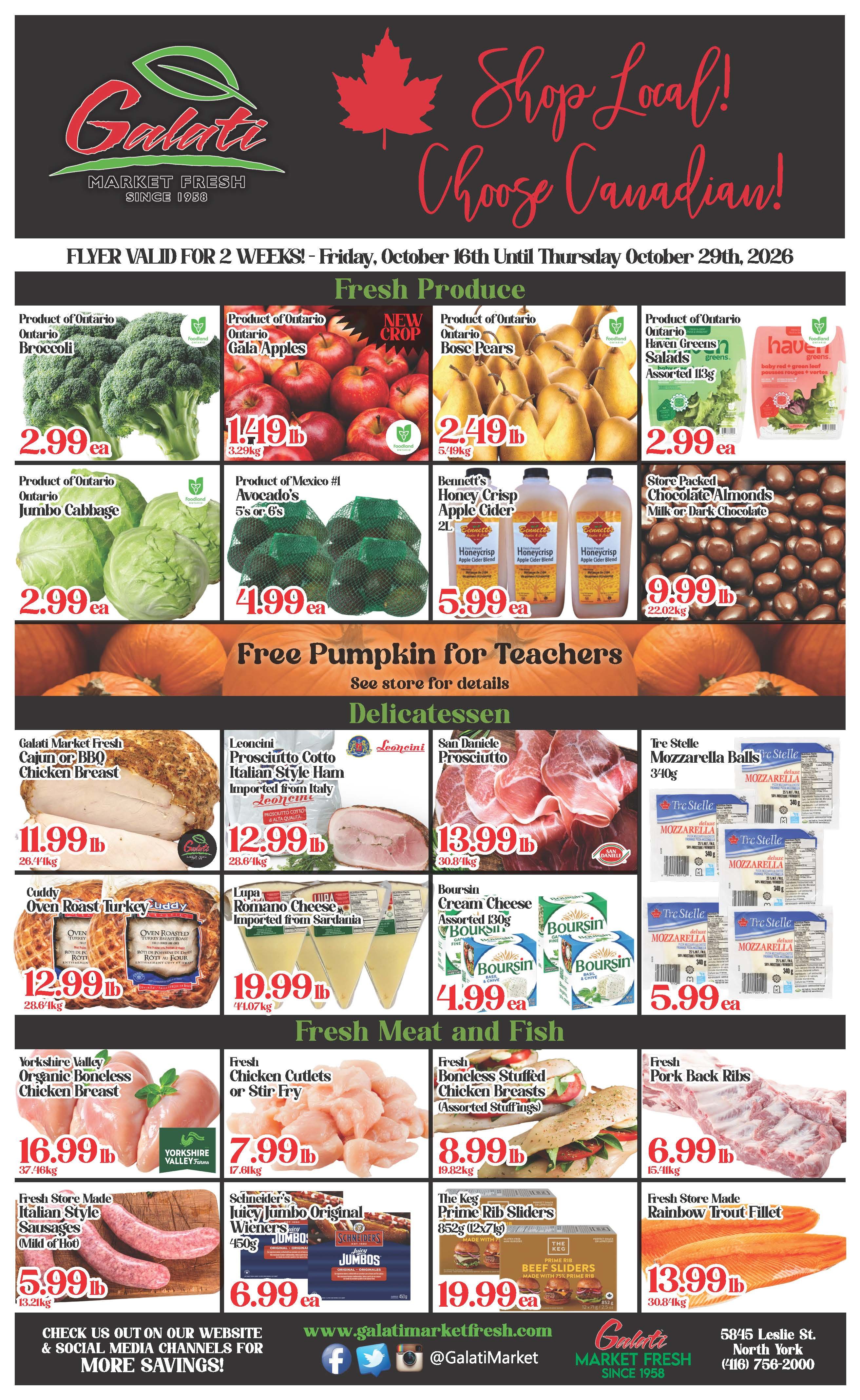 Galati Market Fresh Flyer October 16 to 29