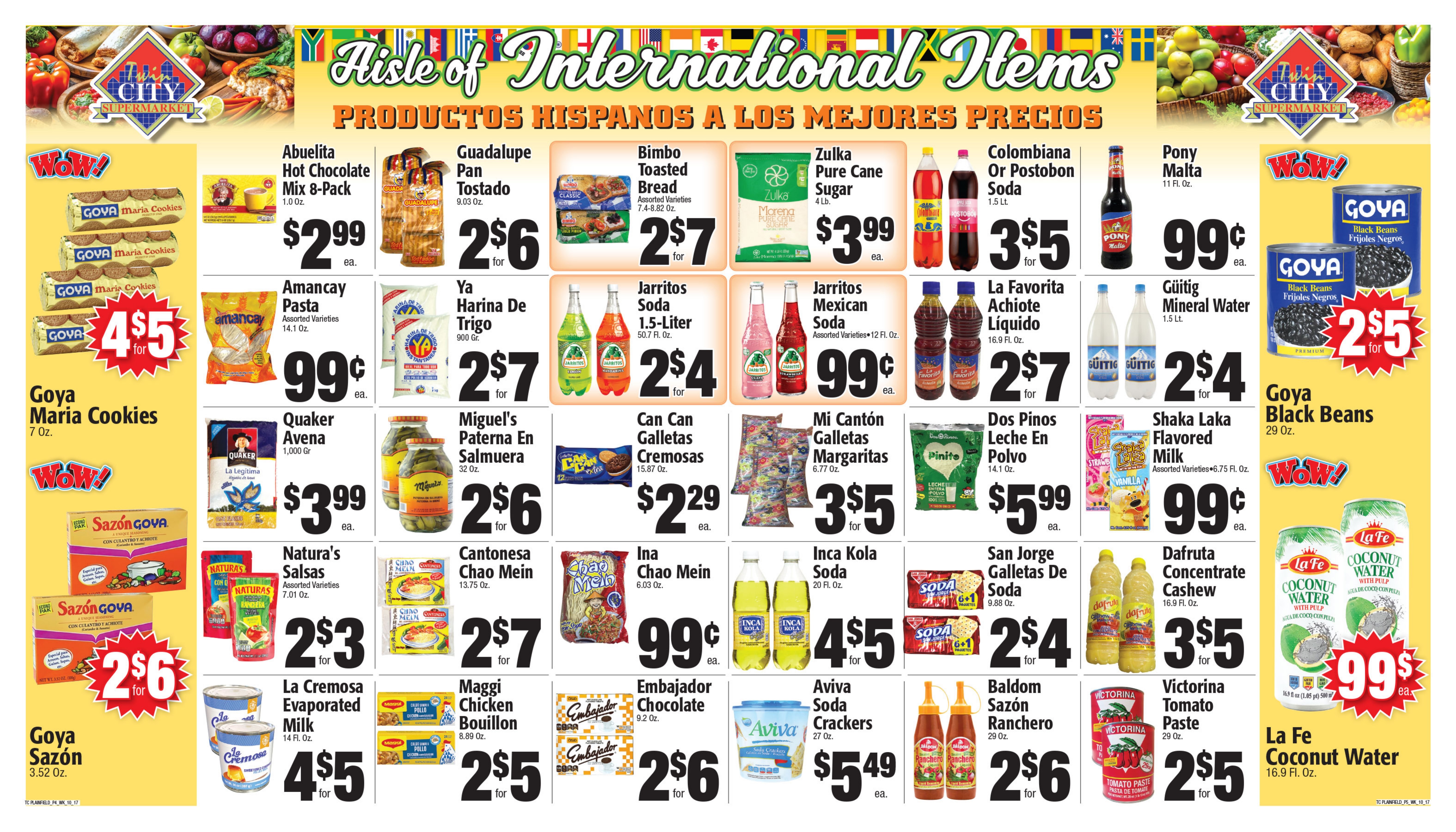 Twin City Supermarket (600 Park Avenue, Plainfield, NJ) Weekly Ad October 17 - 23, 2026
