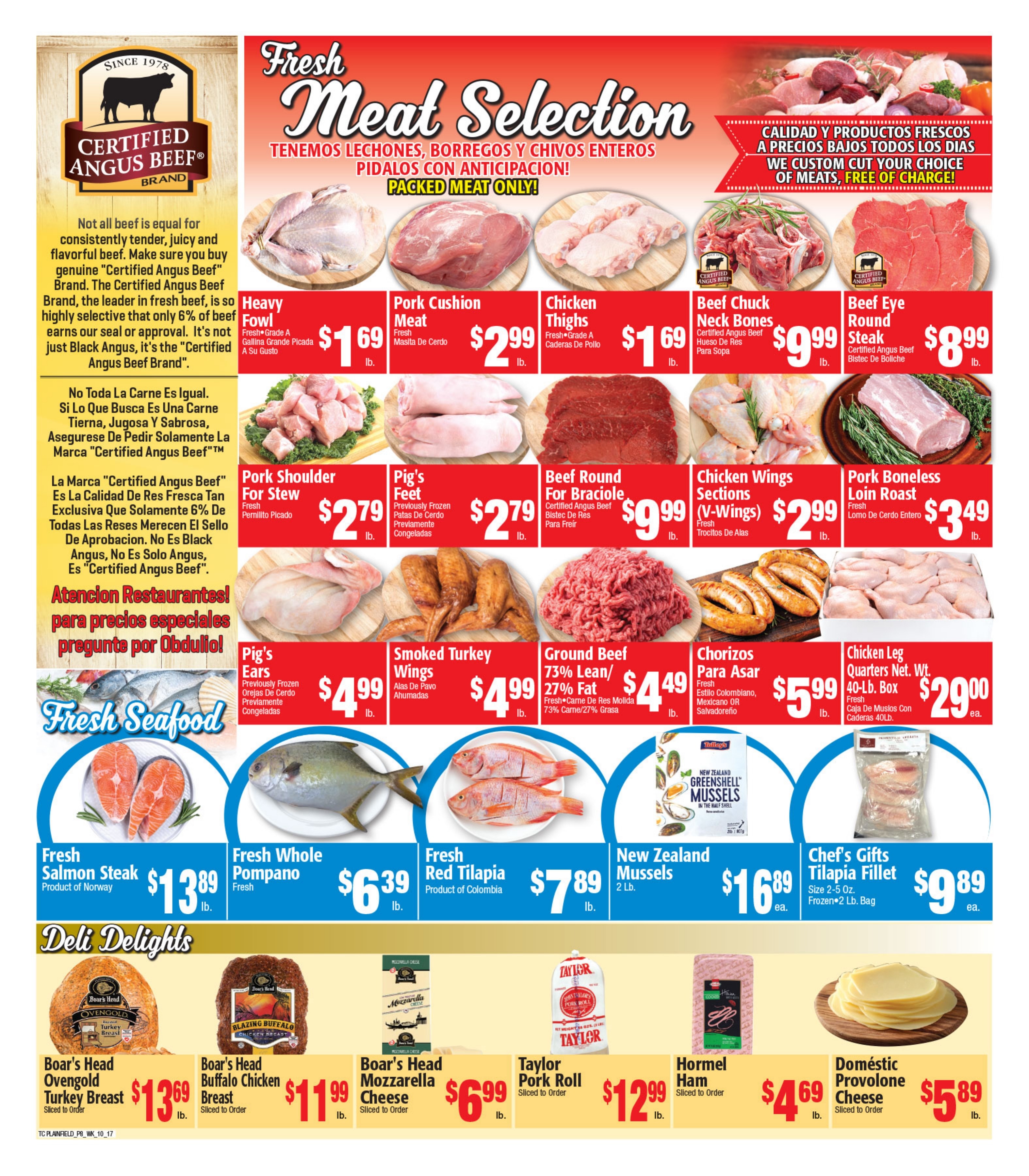 Twin City Supermarket (600 Park Avenue, Plainfield, NJ) Weekly Ad October 17 - 23, 2026