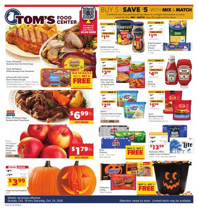 Tom's Food Center Weekly Ad October 18 - 24, 2026