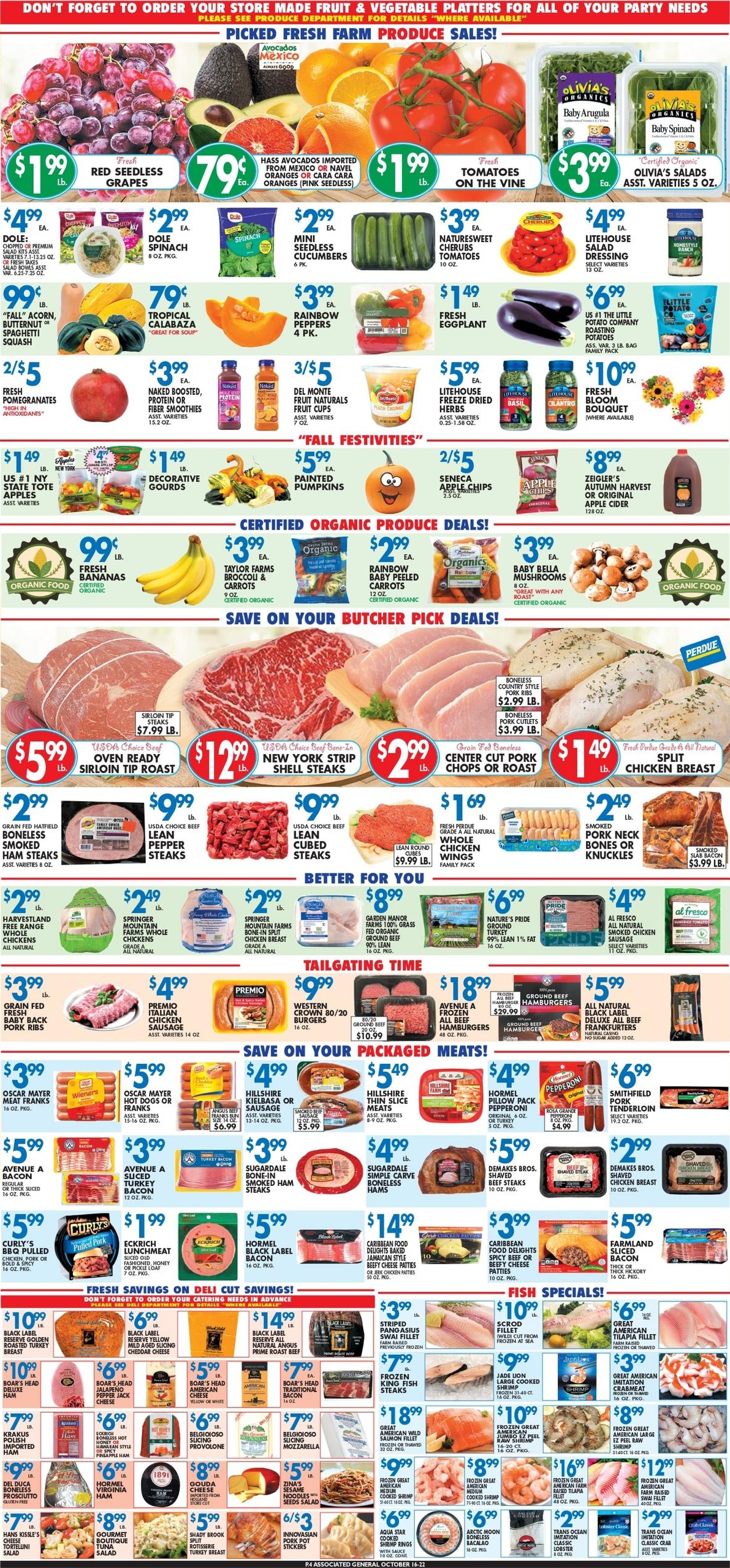 Associated Supermarkets (Haddonfield Area, NJ) Weekly Ad October 16 - 22, 2026