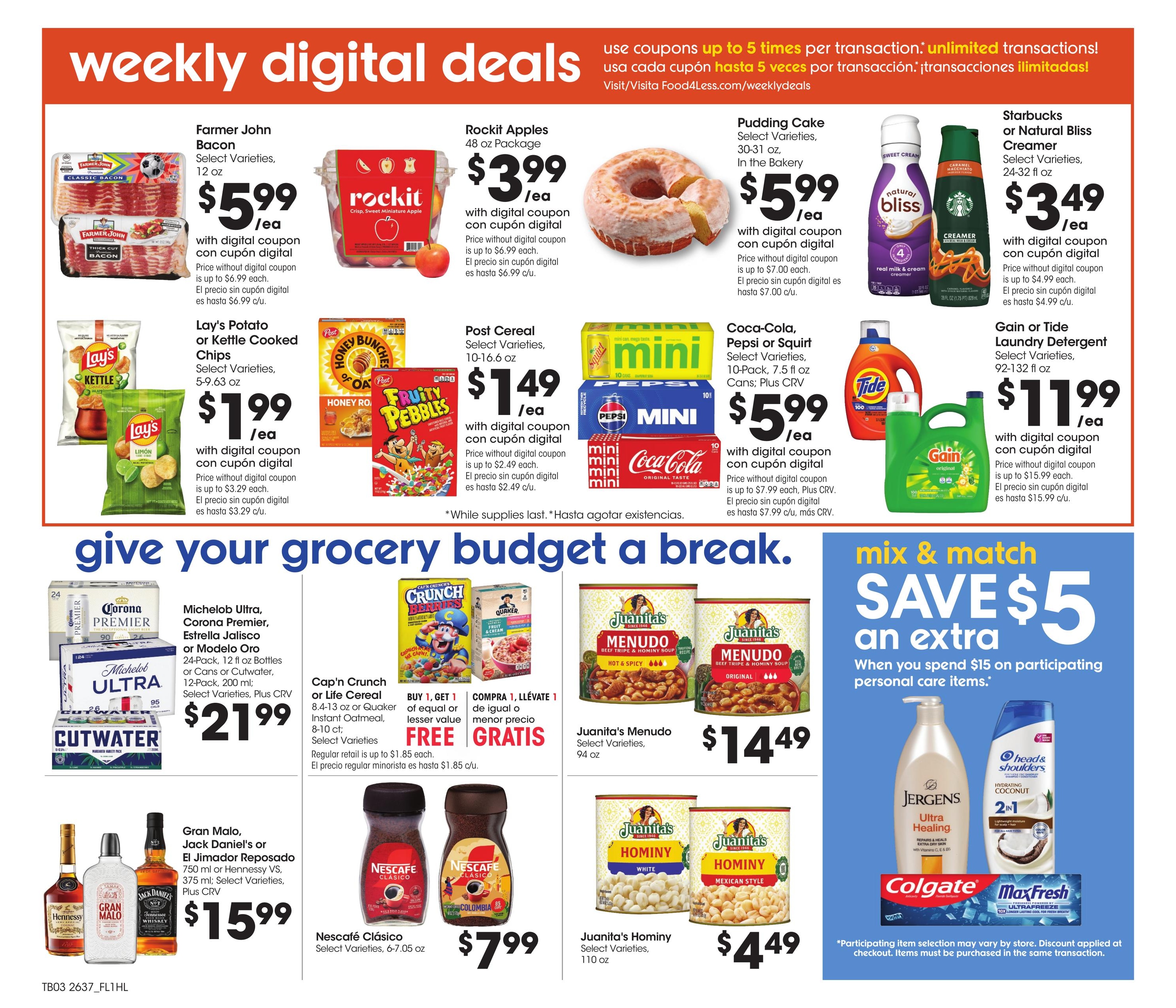 Food 4 Less (Andover Area, MA) California Weekly Ad October 14 - 20, 2026
