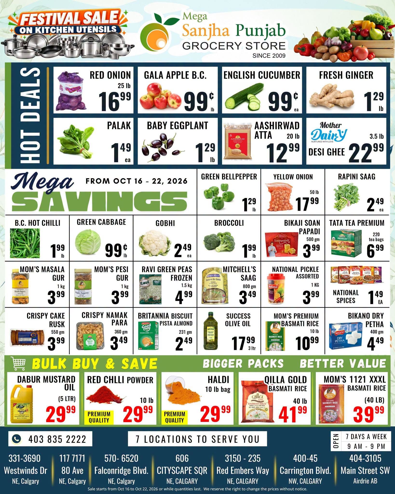 Sanjha Punjab Grocery Store Flyer October 16 to 22