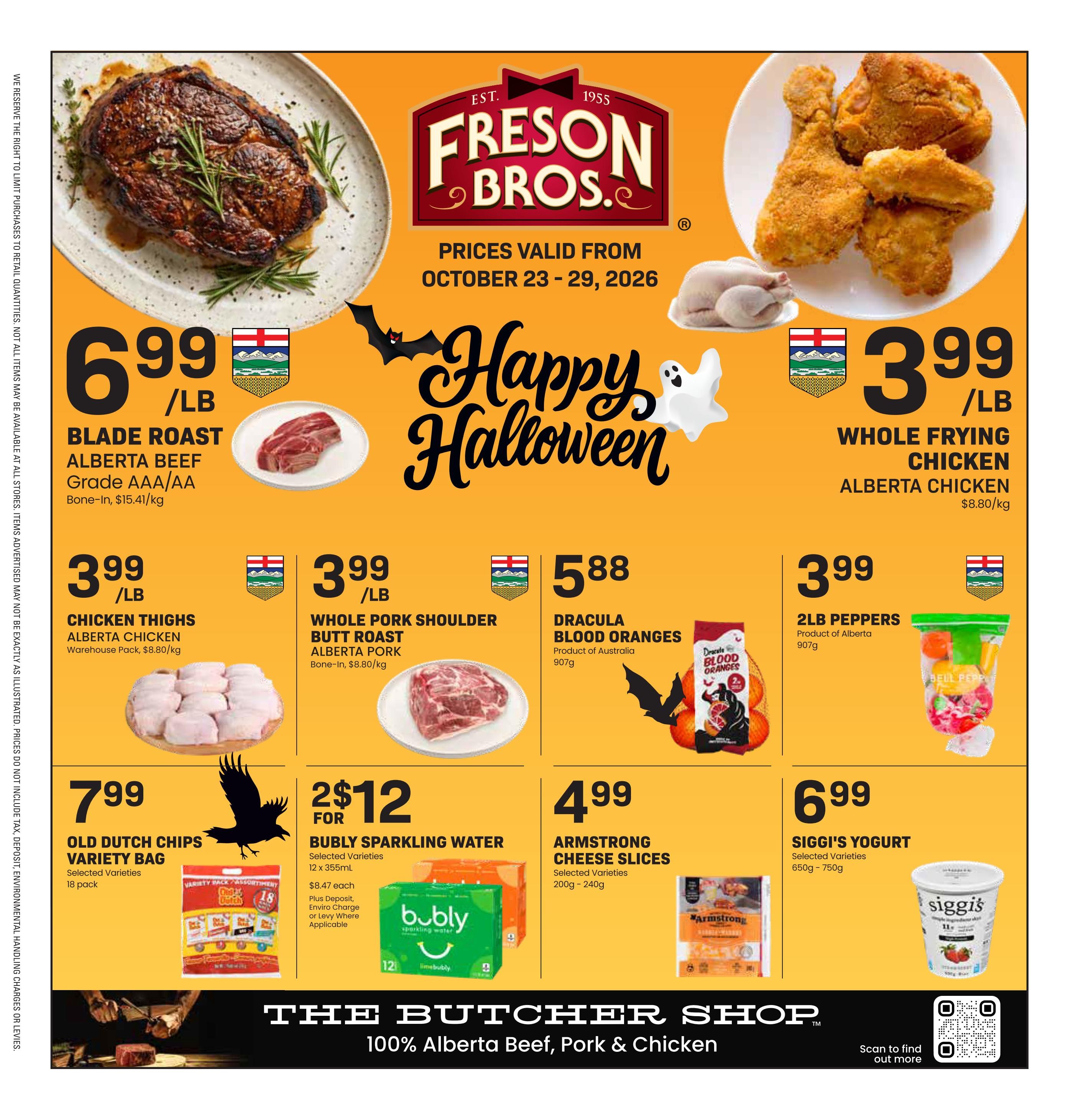 Freson Bros. Flyer October 23 to 29