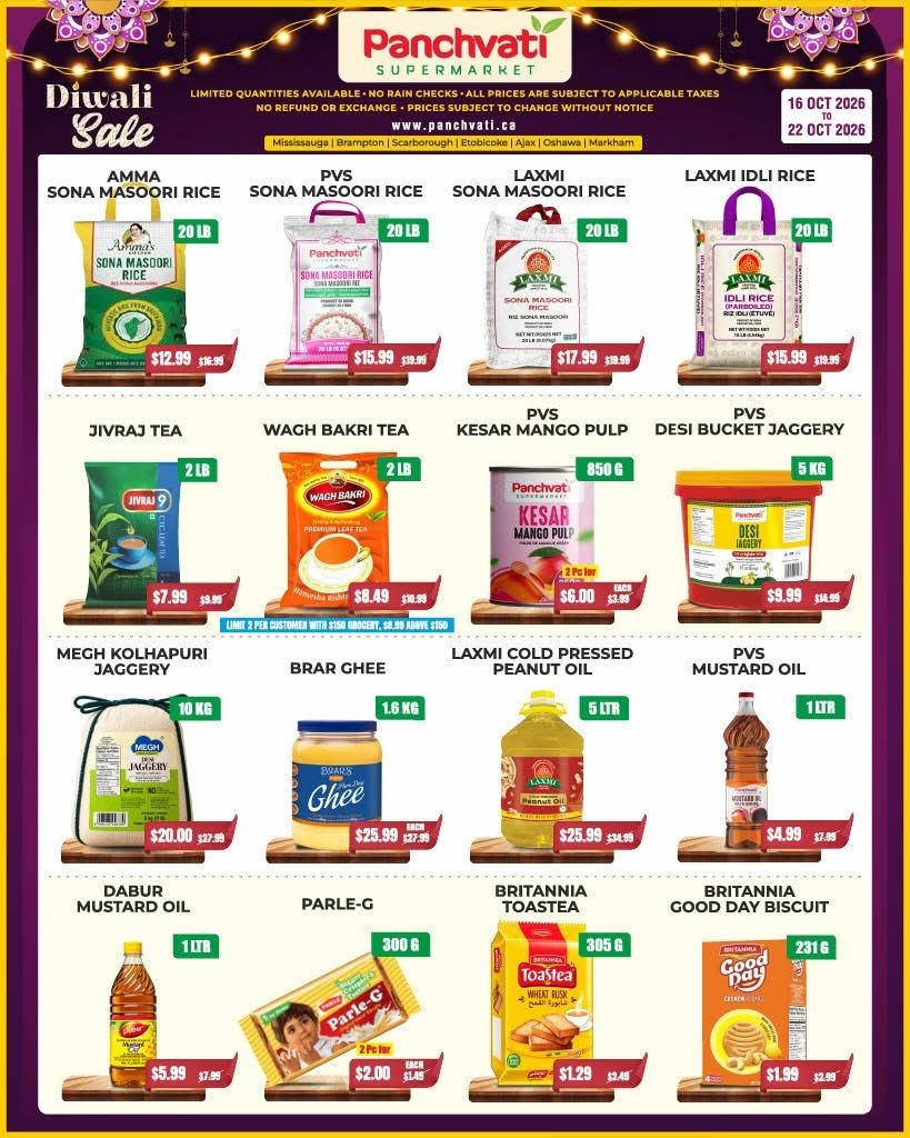 Panchvati Supermarket Flyer October 16 to 22