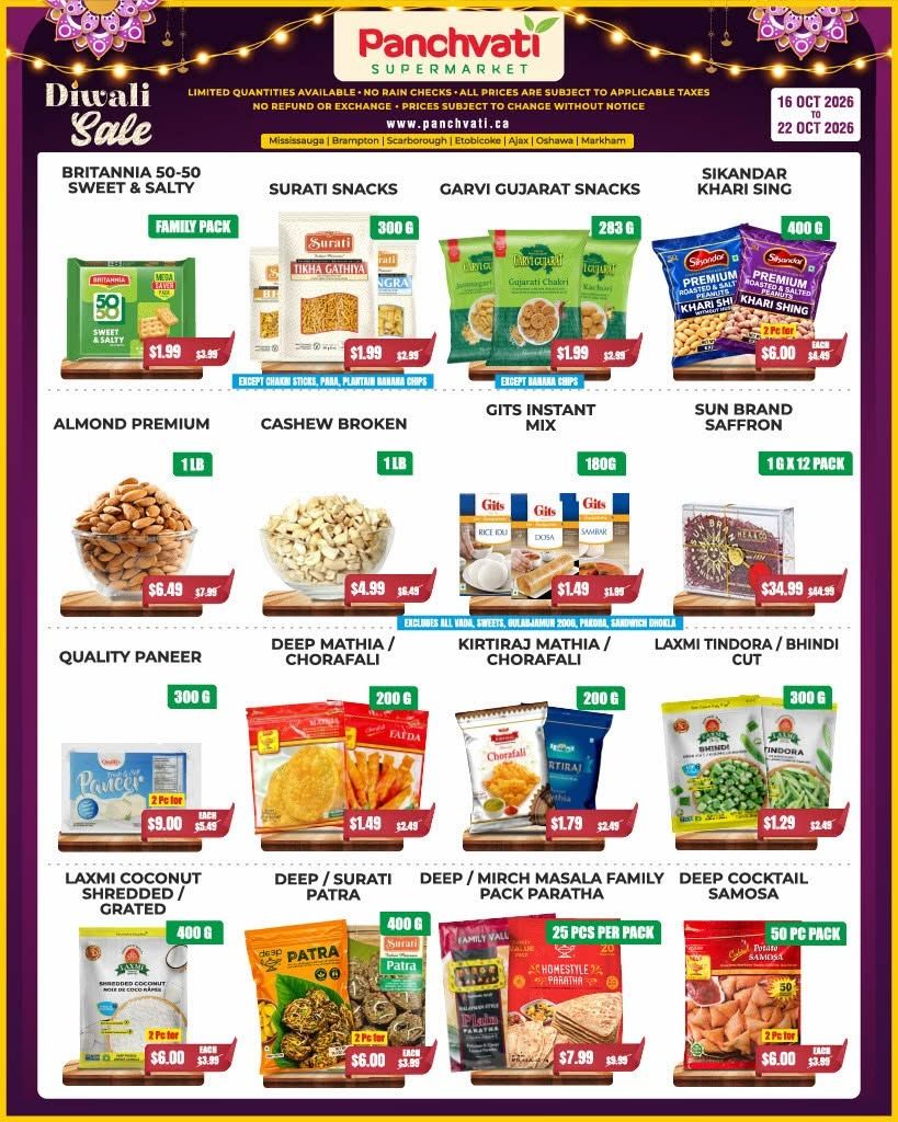 Panchvati Supermarket Flyer October 16 to 22