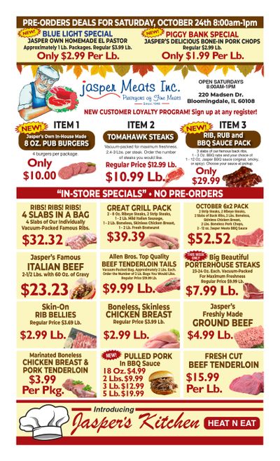 Jasper Meats Weekly Ad October 24 - 24, 2026