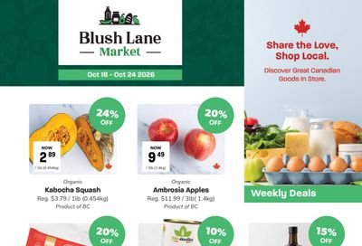 Blush Lane Organic Market Flyer October 18 to 24