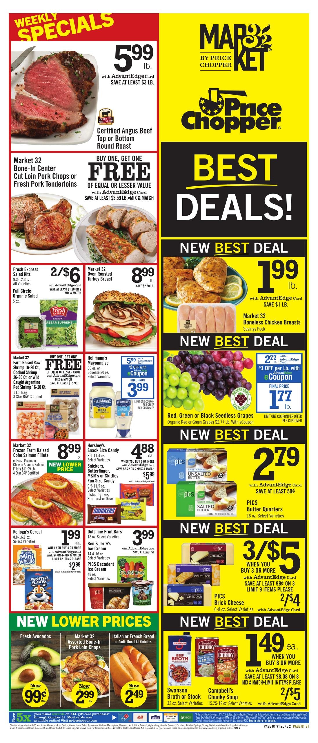 Price Chopper (Clayton Area, NY) Weekly Ad October 18 - 24, 2026