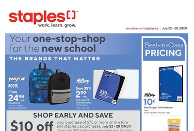 Staples Flyer July 22 to 28