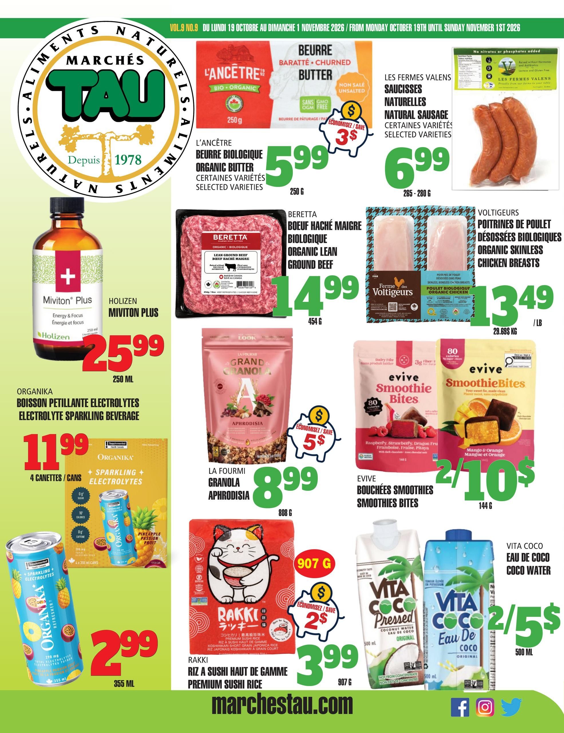 Marches Tau Flyer October 19 to November 1