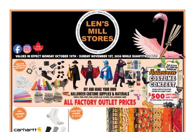 Len's Mill Stores Flyer October 19 to November 1