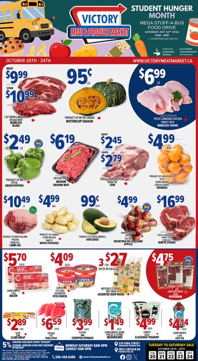 Victory Meat Market Flyer October 20 to 24
