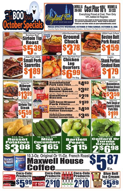 Perryland Foods Weekly Ad October 21 - 25, 2026