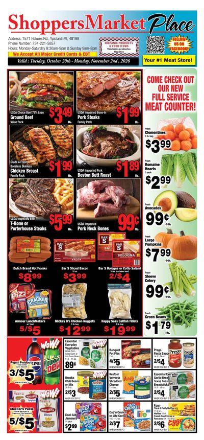 Shoppers Market Place Weekly Ad October 20 - November 2, 2026