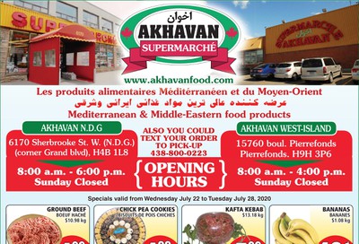 Akhavan Supermarche Flyer July 22 to 28