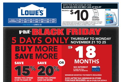Lowe's Flyer November 21 to 27