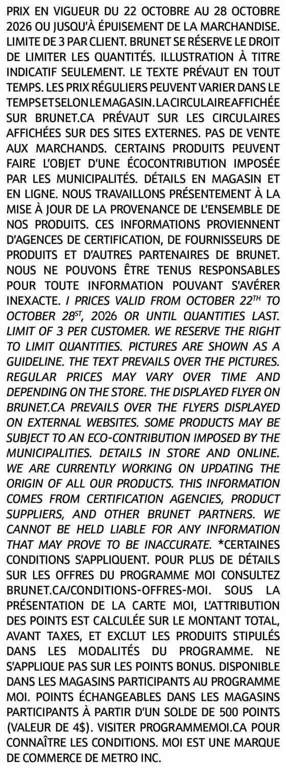 Brunet Flyer October 22 to 28