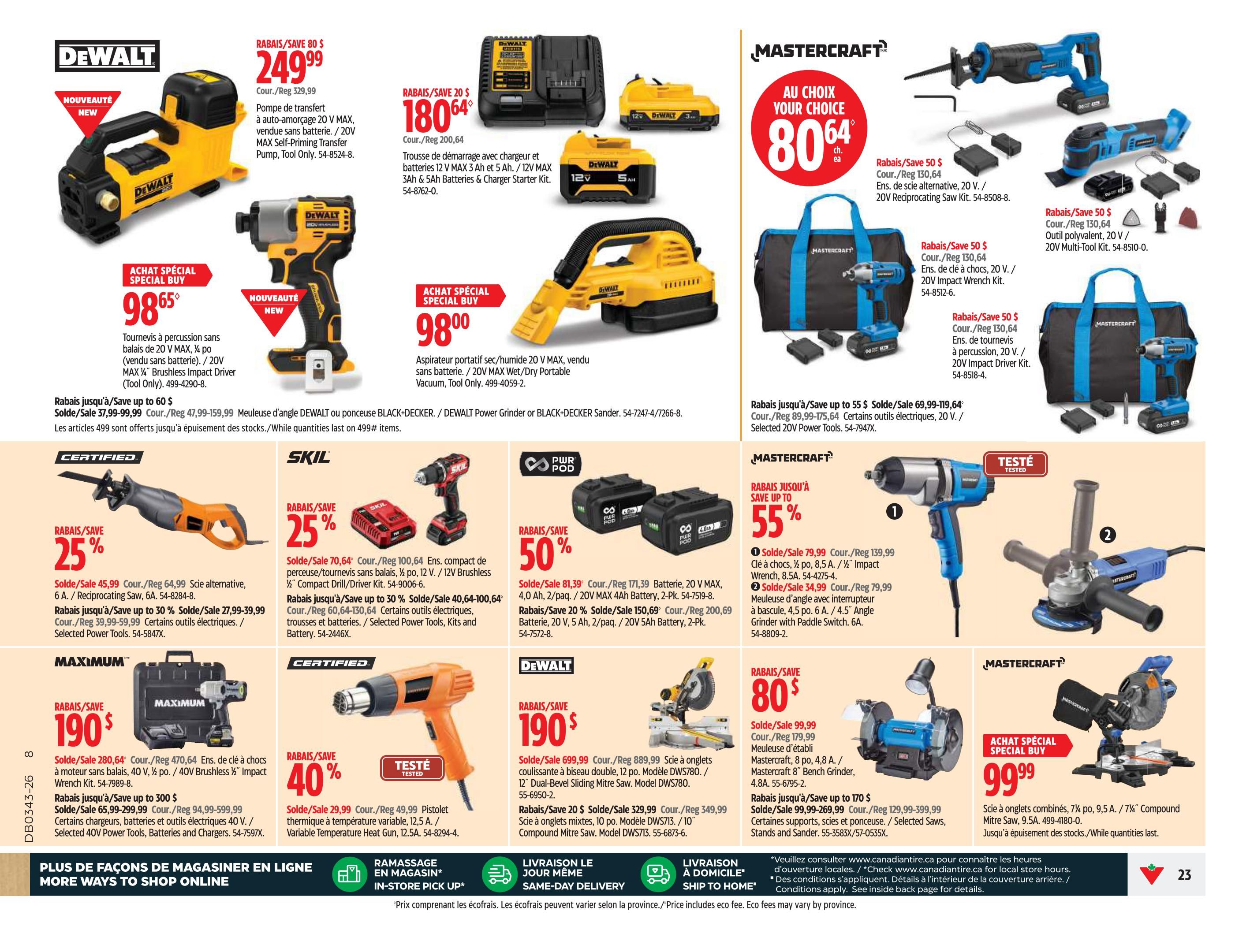 Canadian Tire (QC) Flyer October 22 to 28