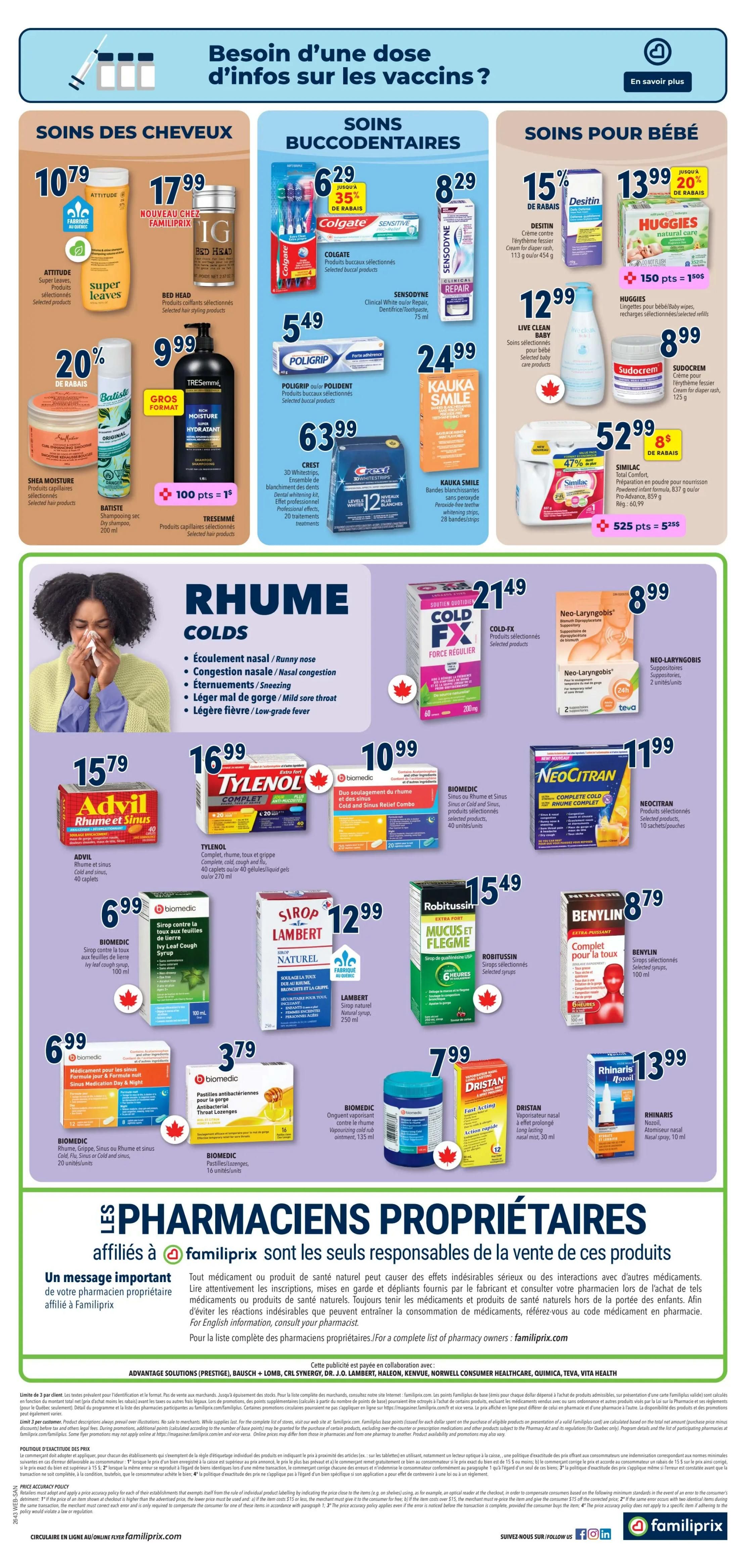 Familiprix Sante Flyer October 22 to 28
